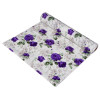 Shelf Liner | PVC Kitchen Cabinet Shelf Mat | Shelf Mat for Drawer Organizer | Fridge Mat | Table Placemat | Purple Flower Wardrobe Mat | 10 Meter | White