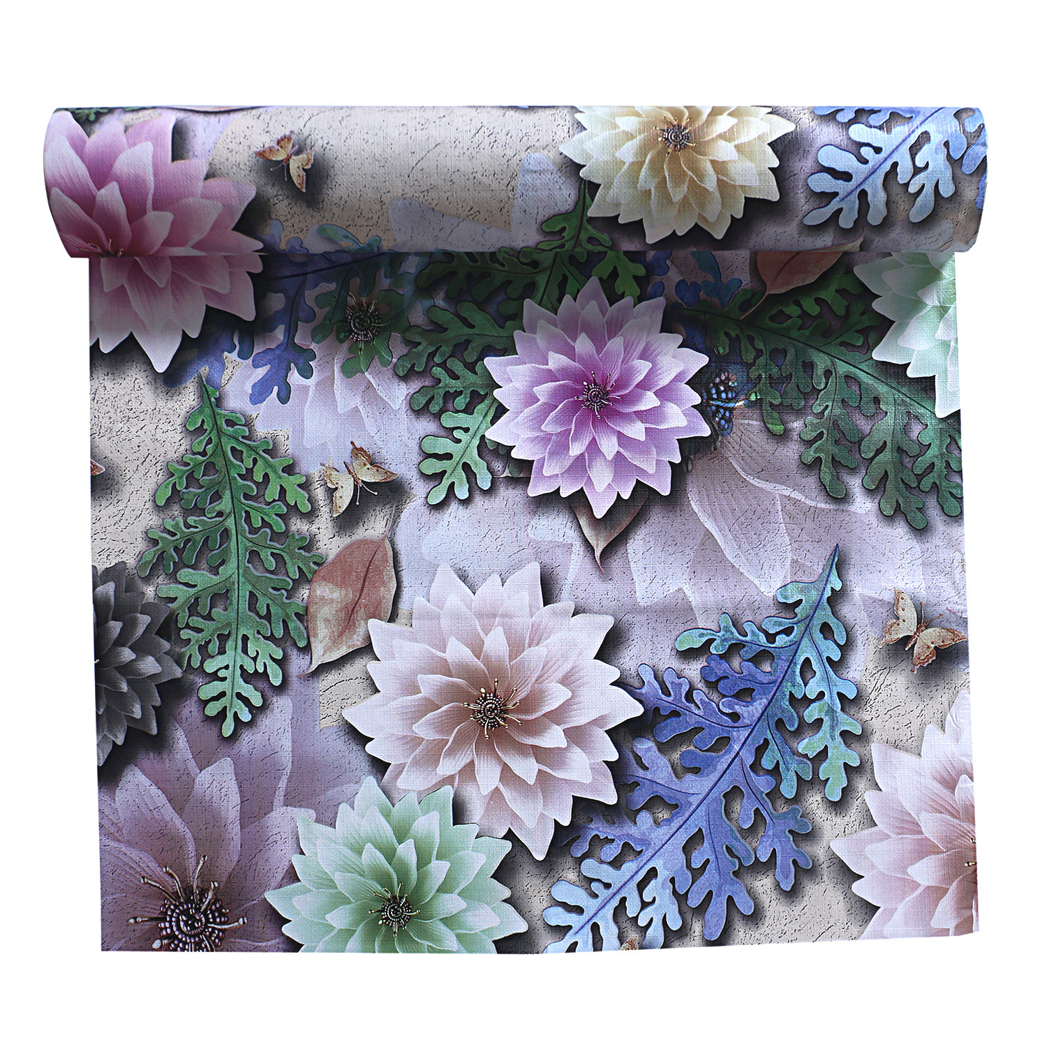 Kuber Industries Shelf Mat|Waterproof Butterfly Print PVC Anti-Slip Sheets|Durable Kitchen Cabinet Drawer Shelf Liner,5 Meter,(Brown)