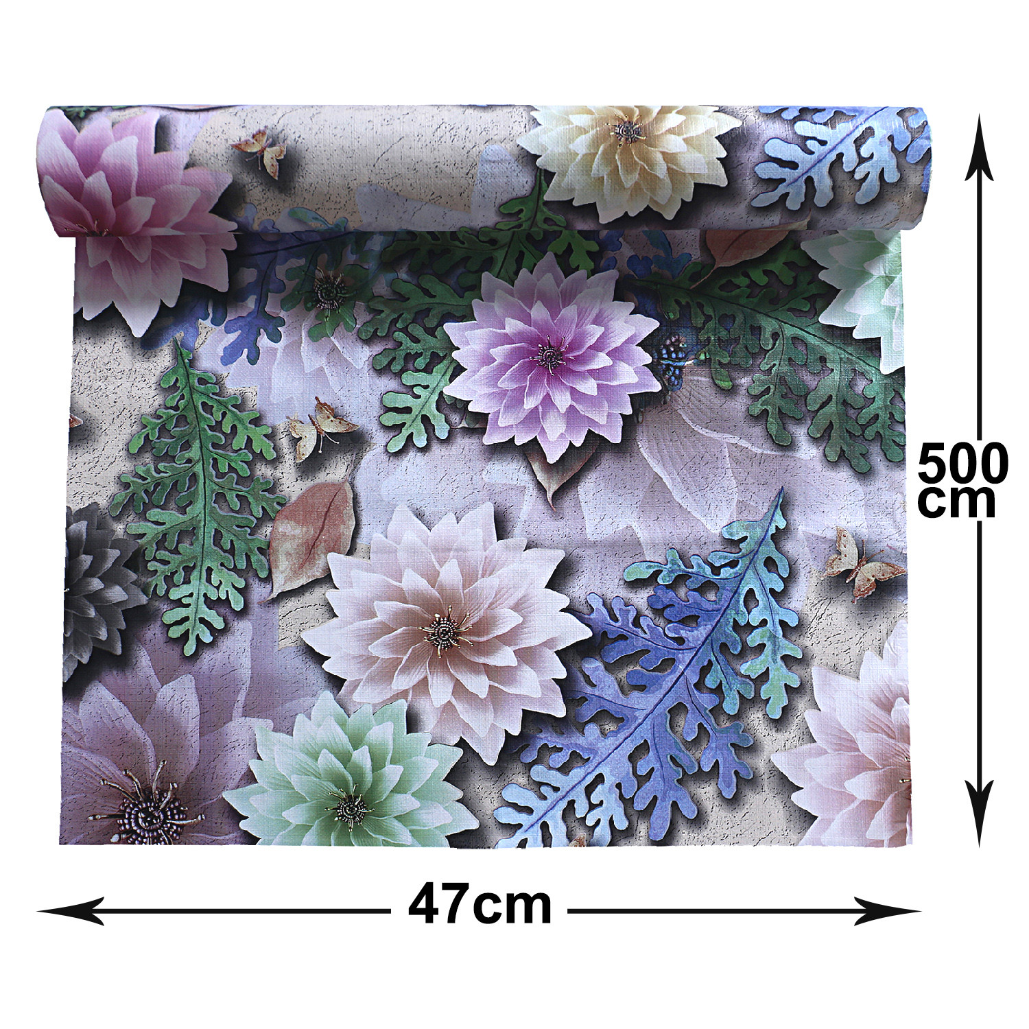 Kuber Industries Shelf Mat|Waterproof Butterfly Print PVC Anti-Slip Sheets|Durable Kitchen Cabinet Drawer Shelf Liner,5 Meter,(Brown)