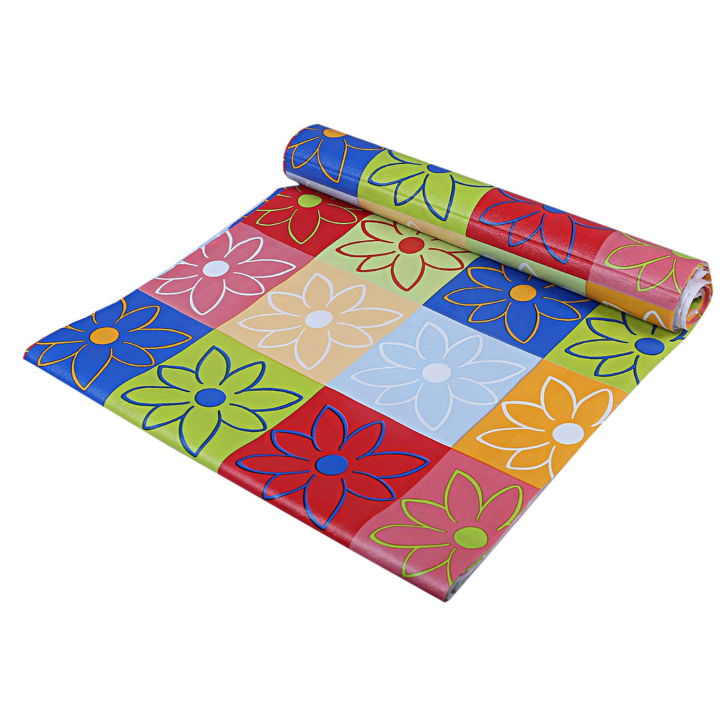 Kuber Industries Shelf Mat|Waterproof Floral Check Textured PVC Anti-Slip Sheets|Durable Kitchen Cabinet Drawer Shelf Liner,5 Meter,(Brown)
