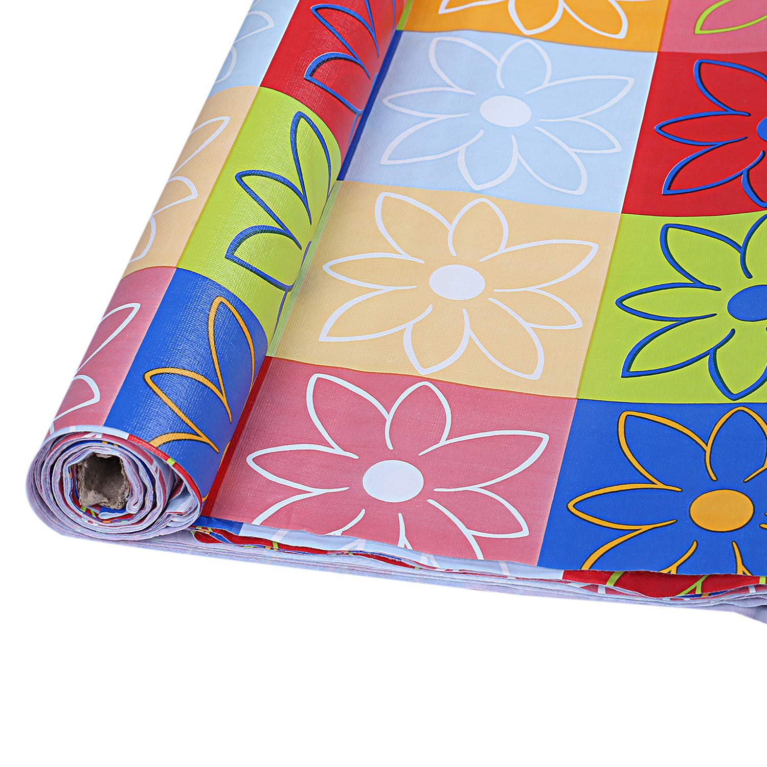 Kuber Industries Shelf Mat|Waterproof Floral Check Textured PVC Anti-Slip Sheets|Durable Kitchen Cabinet Drawer Shelf Liner,5 Meter,(Brown)