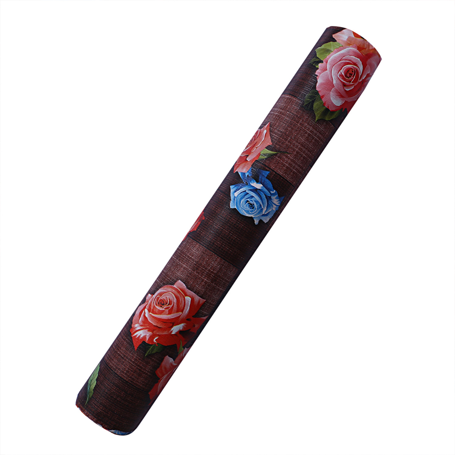 Kuber Industries Shelf Mat|Waterproof Flower Print PVC Anti-Slip Sheets|Durable Kitchen Cabinet Drawer Shelf Liner,10 Meter,(Maroon)