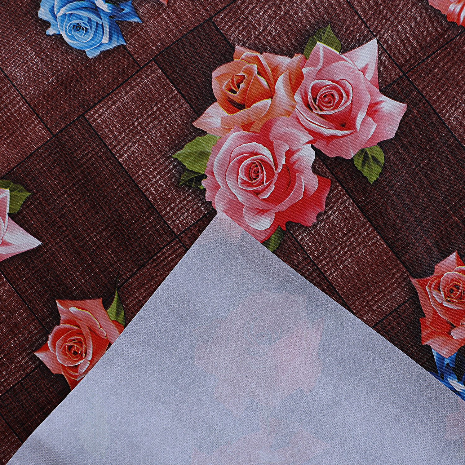Kuber Industries Shelf Mat|Waterproof Flower Print PVC Anti-Slip Sheets|Durable Kitchen Cabinet Drawer Shelf Liner,10 Meter,(Maroon)