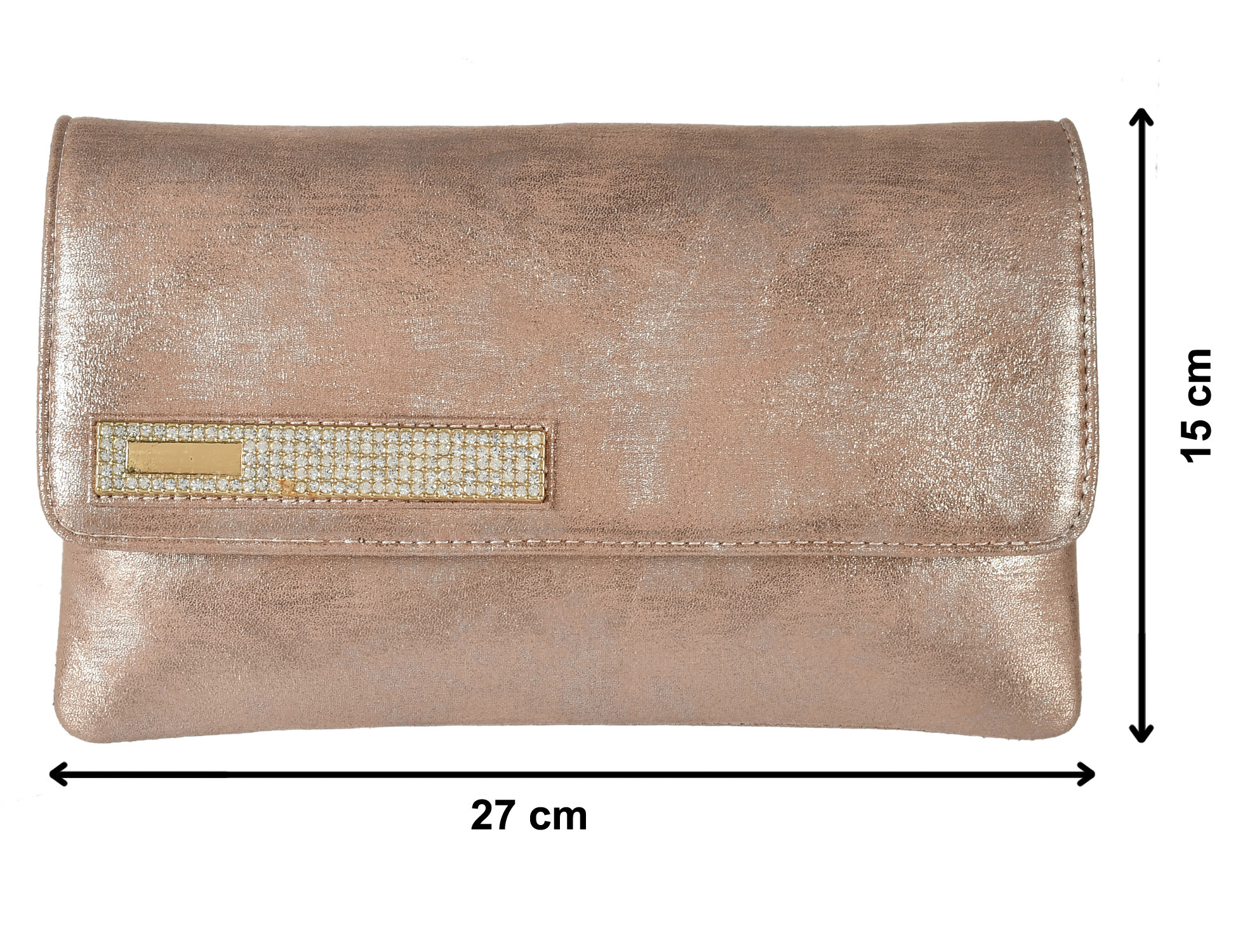 Kuber Industries Shiny Design Women Handbag Shoulder Bags Envelope Clutch Crossbody Satchel Purse Tote Messenger Lady Bag (Peach)-HS_38_KUBMART21721