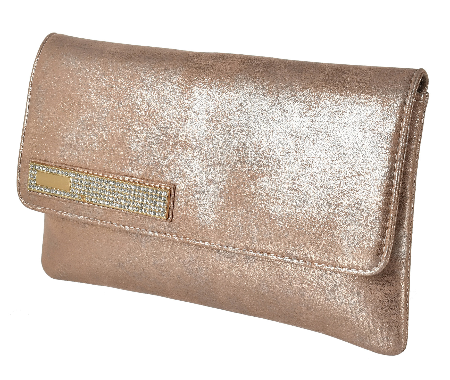 Kuber Industries Shiny Design Women Handbag Shoulder Bags Envelope Clutch Crossbody Satchel Purse Tote Messenger Lady Bag (Peach)-HS_38_KUBMART21721