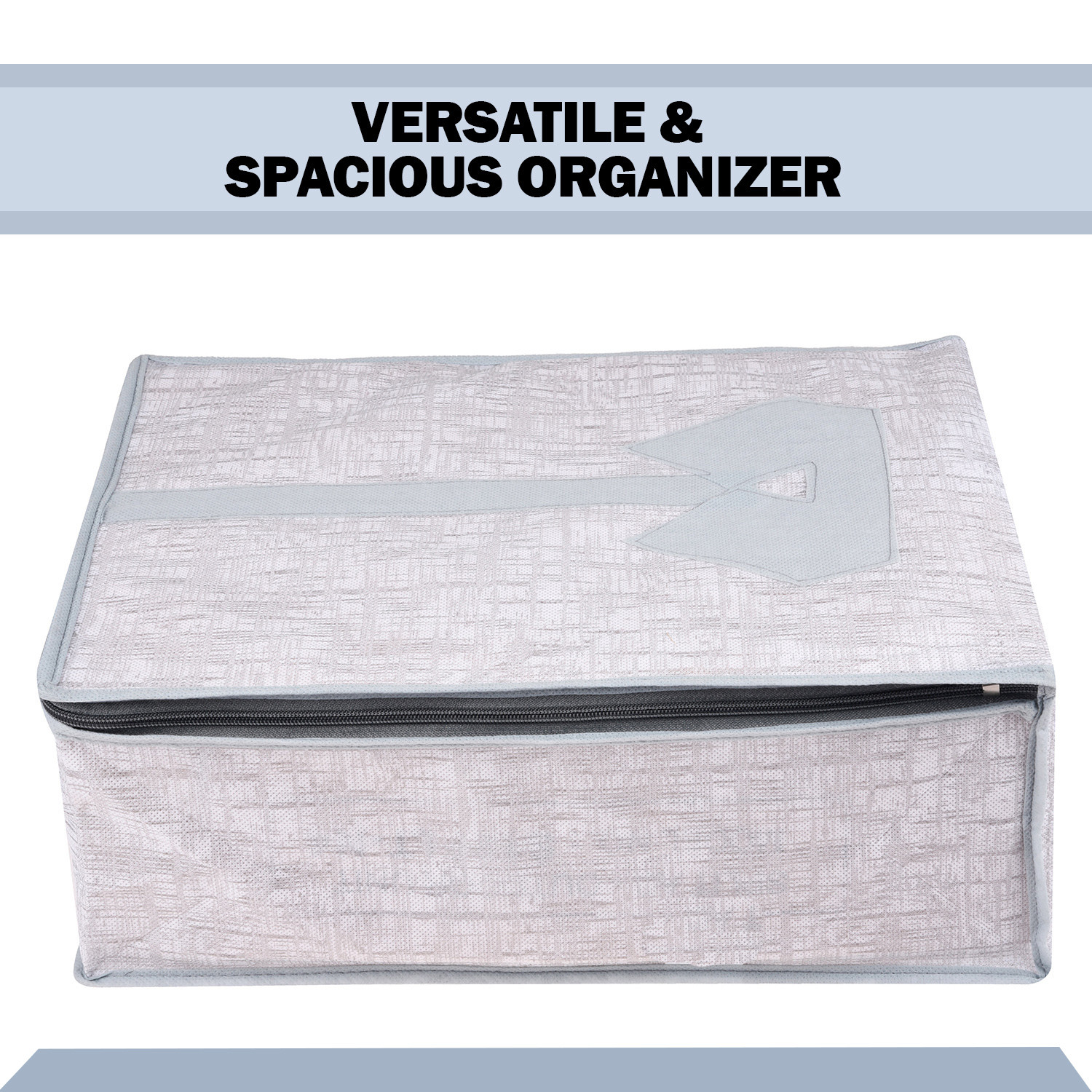 Kuber Industries Shirt Cover | Shirt Storage Organizer | Clothing Organizer | Foldable Shirt Cover | Wardrobe Organizer with Transparent Window | Jute Printed Shirt Bag |Gray
