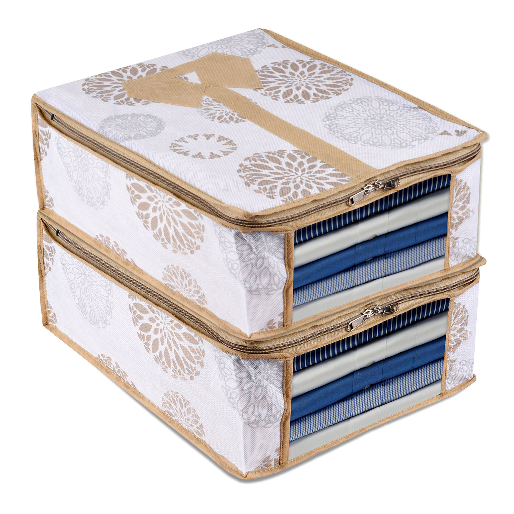 Kuber Industries Shirt Storage Bag Clothes Storage Bag Wardrobe Storage Bag Shirt Organizer for Closet Visible Window Shirt Bag Cloth