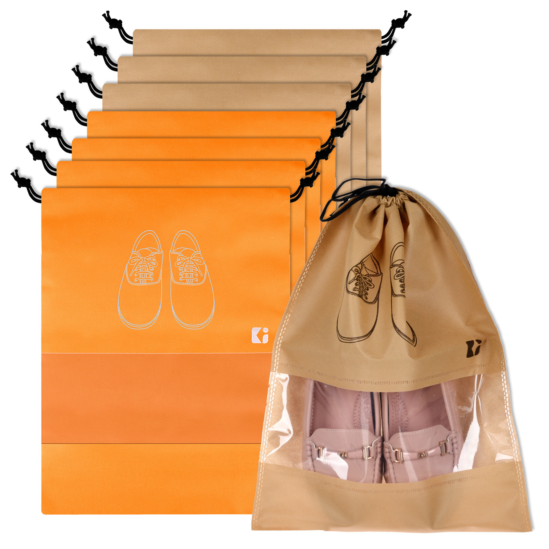 Kuber Industries Shoe Bags Shoe Bags for Travel Non Woven Shoe Storage Bags