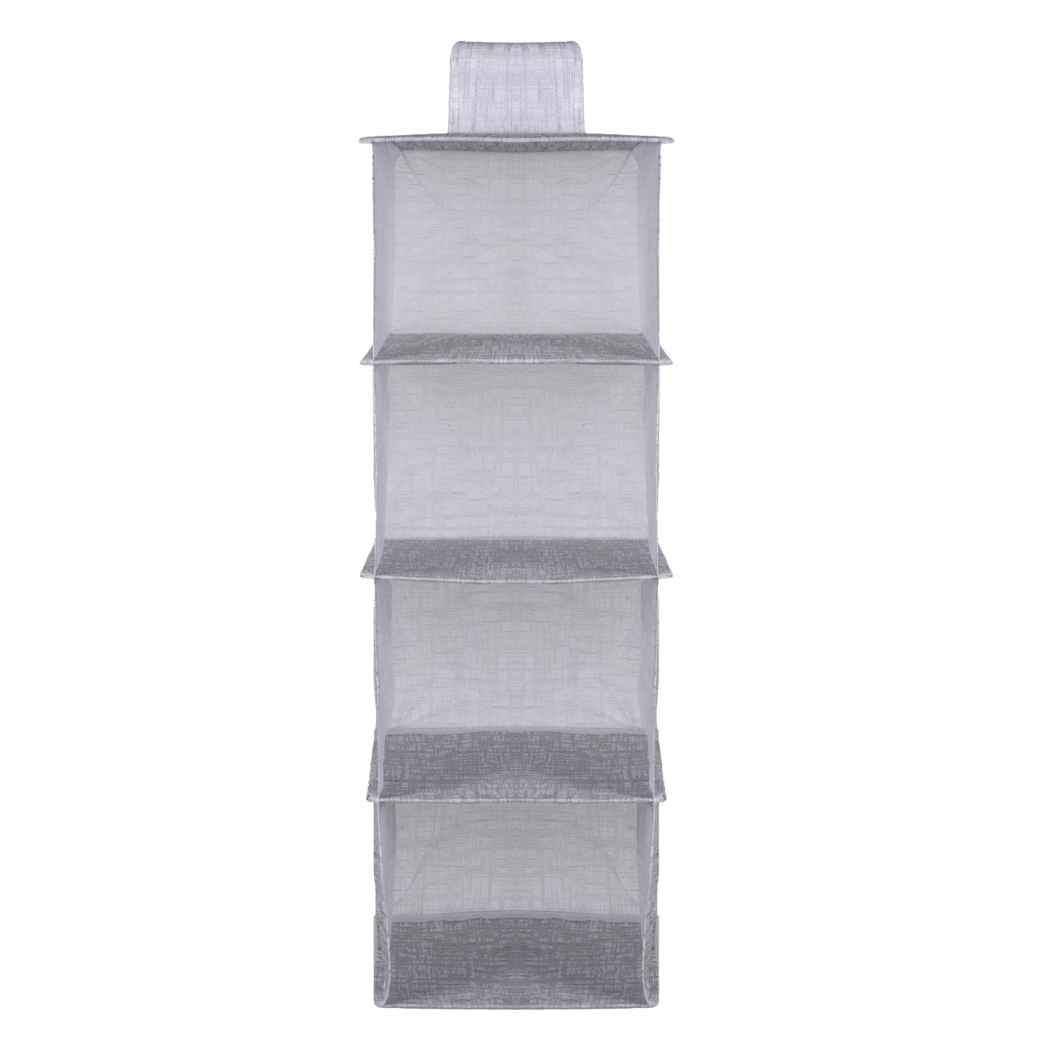 Kuber Industries Shoe Rack | 4 Shelf Foldable Storage Rack | Clothes Hanging Organizer | Shoe Storage Organizer | Closet Organizer with Velcro | Shoe Rack Jute Printed | Gray