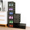 Shoe Rack (6-Layer) Foldable Sneakers Box | Storage Organizer for Shoe, Slippers &amp; Books | Storage Rack for Living Room | Multipurpose Cabinet Organizer | Matte Black