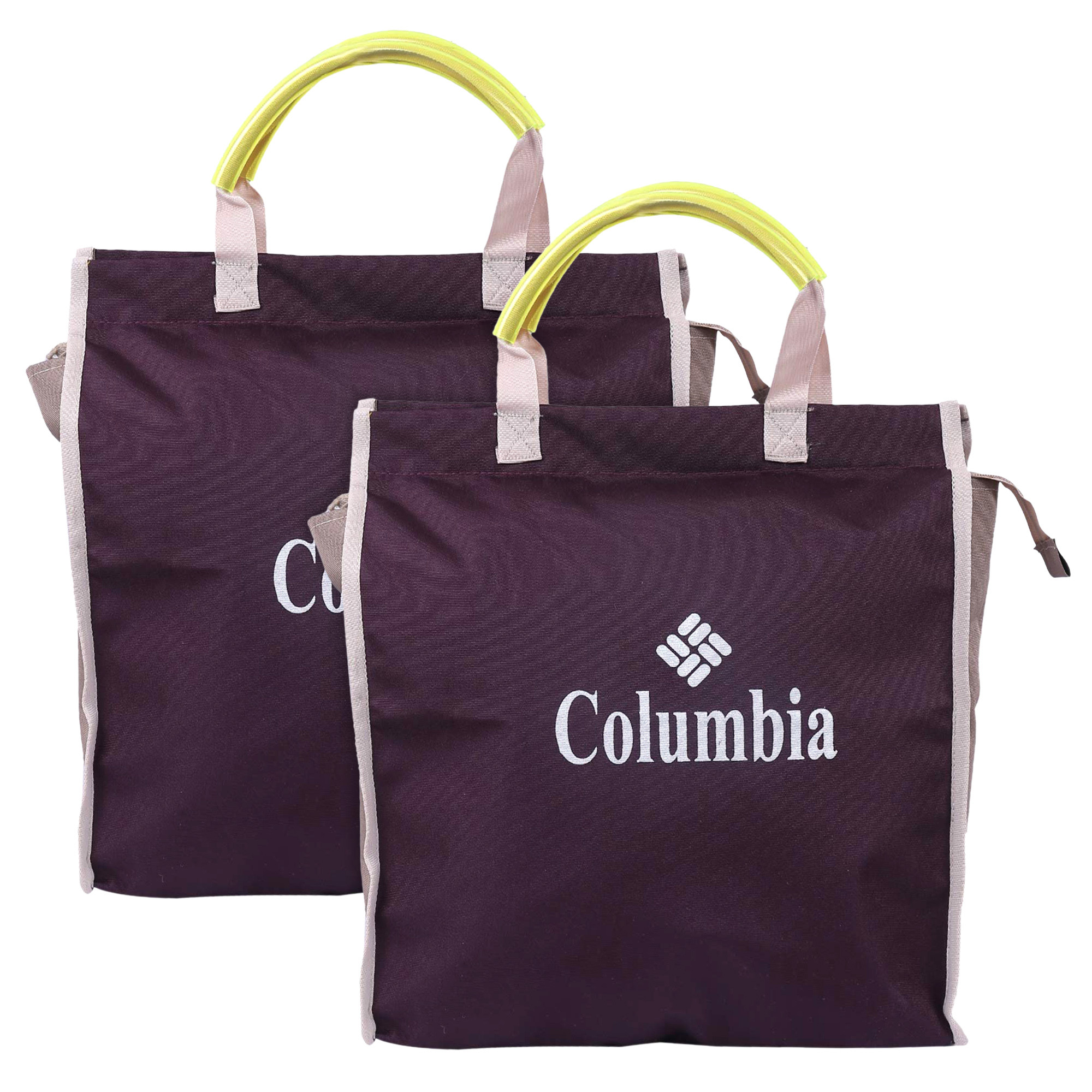 Kuber Industries Shopping Bag | Grocery Handbag | Zipper Shopping Bag | Grocery Bag for Shopping | Vegetable Bag | Reusable Shopping Bag with Handle | Columbia | Brown