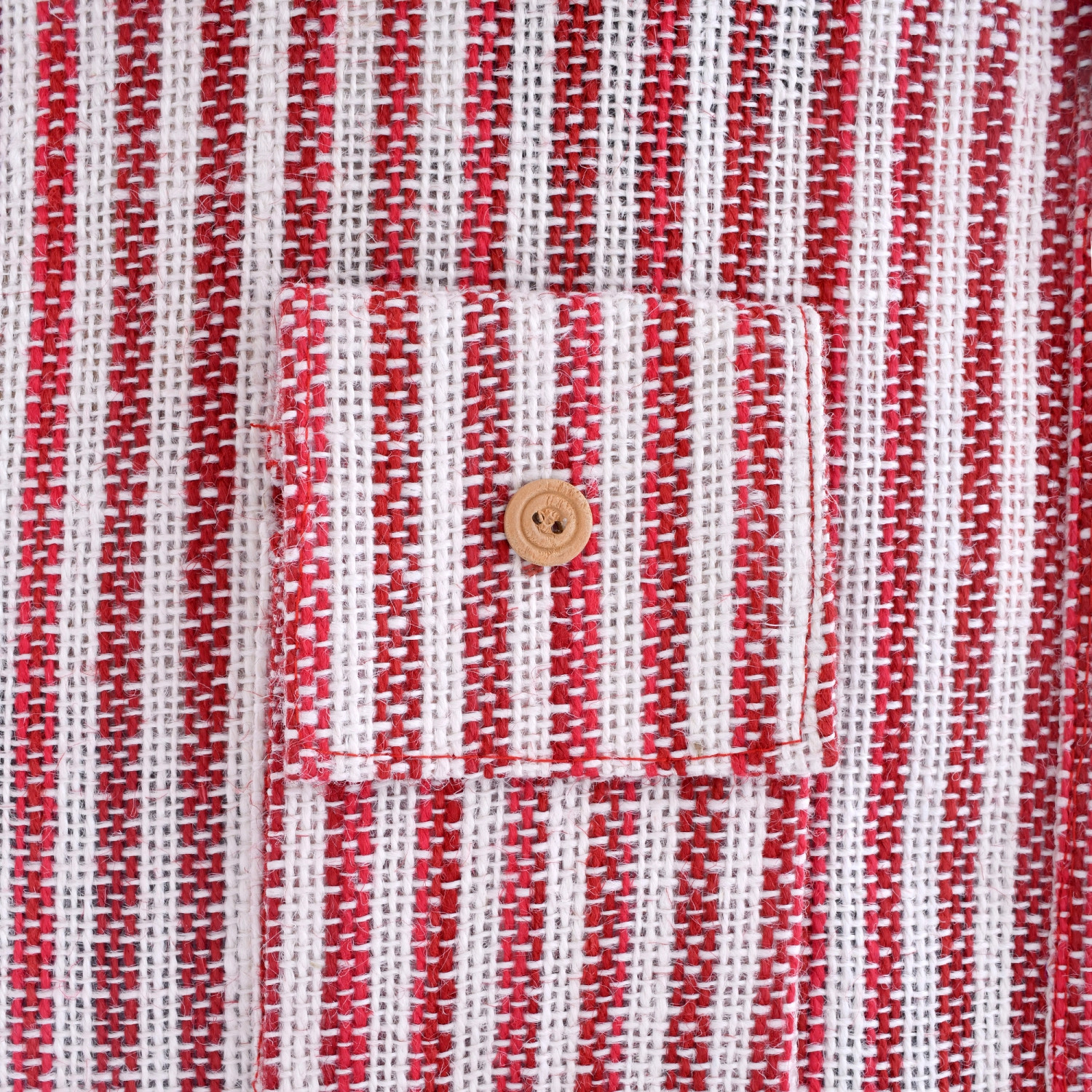 Kuber Industries Shopping Bag  Jute Carry Bag  Zipper Grocery Bag with Handle  Reusable Shopping Bag  Carrying Bag With Front Pocket  Lining-Grocery Bag  Medium  Red