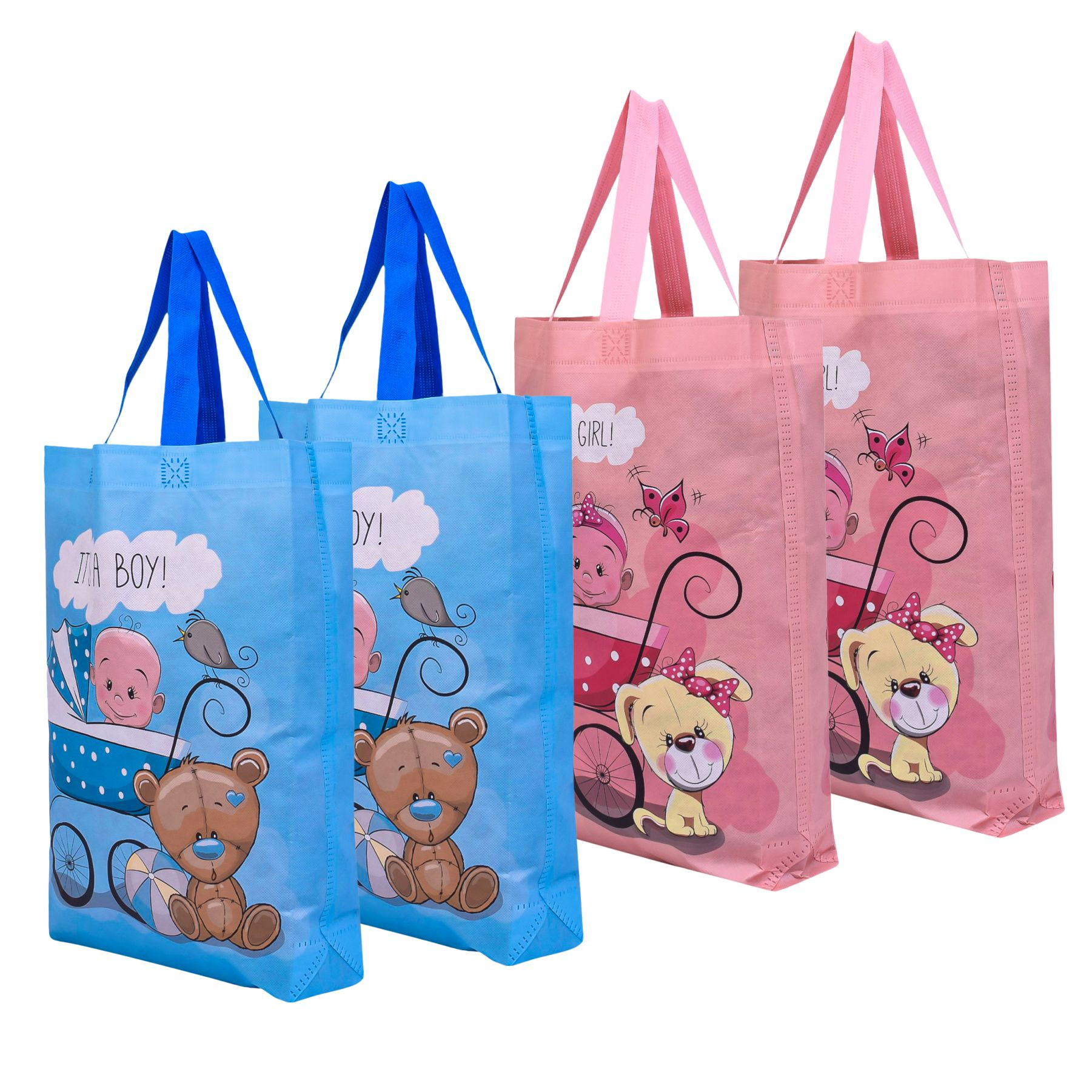 Kuber Industries Shopping Bag | Non-Woven Gift Bag | Baby Shower Bag | Reusable Grocery Bag | Christmas Gift Bags | Tote Bags with Handle | Hand Bag |Multicolor