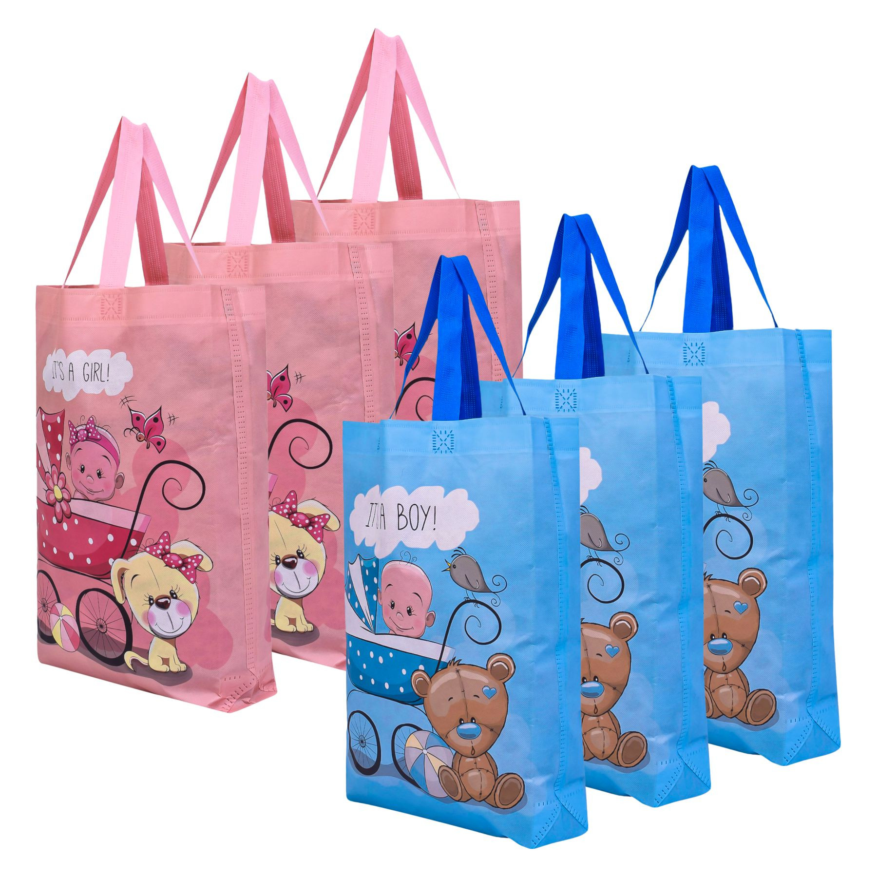 Kuber Industries Shopping Bag | Non-Woven Gift Bag | Baby Shower Bag | Reusable Grocery Bag | Christmas Gift Bags | Tote Bags with Handle | Hand Bag |Multicolor