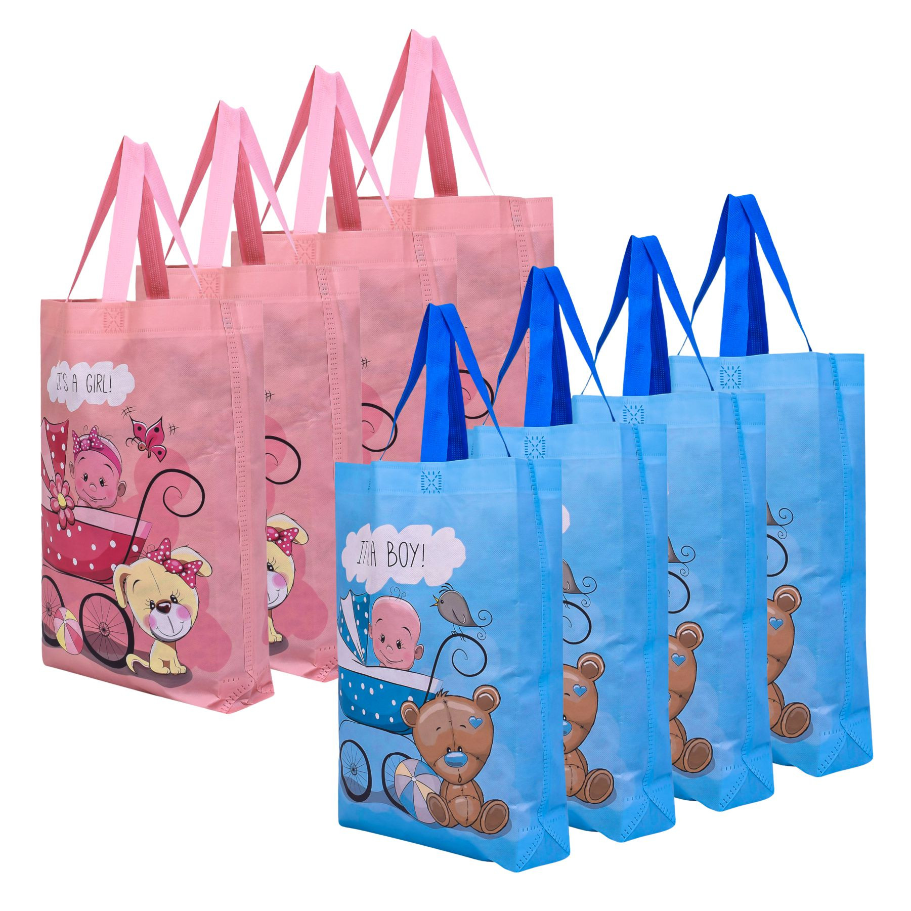 Kuber Industries Shopping Bag | Non-Woven Gift Bag | Baby Shower Bag | Reusable Grocery Bag | Christmas Gift Bags | Tote Bags with Handle | Hand Bag |Multicolor