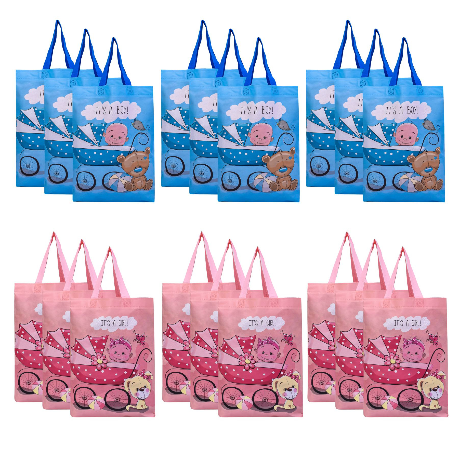 Kuber Industries Shopping Bag | Non-Woven Gift Bag | Baby Shower Bag | Reusable Grocery Bag | Christmas Gift Bags | Tote Bags with Handle | Hand Bag |Multicolor