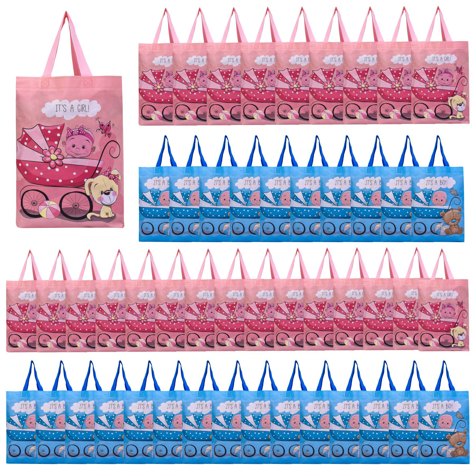 Kuber Industries Shopping Bag | Non-Woven Gift Bag | Baby Shower Bag | Reusable Grocery Bag | Christmas Gift Bags | Tote Bags with Handle | Hand Bag |Multicolor