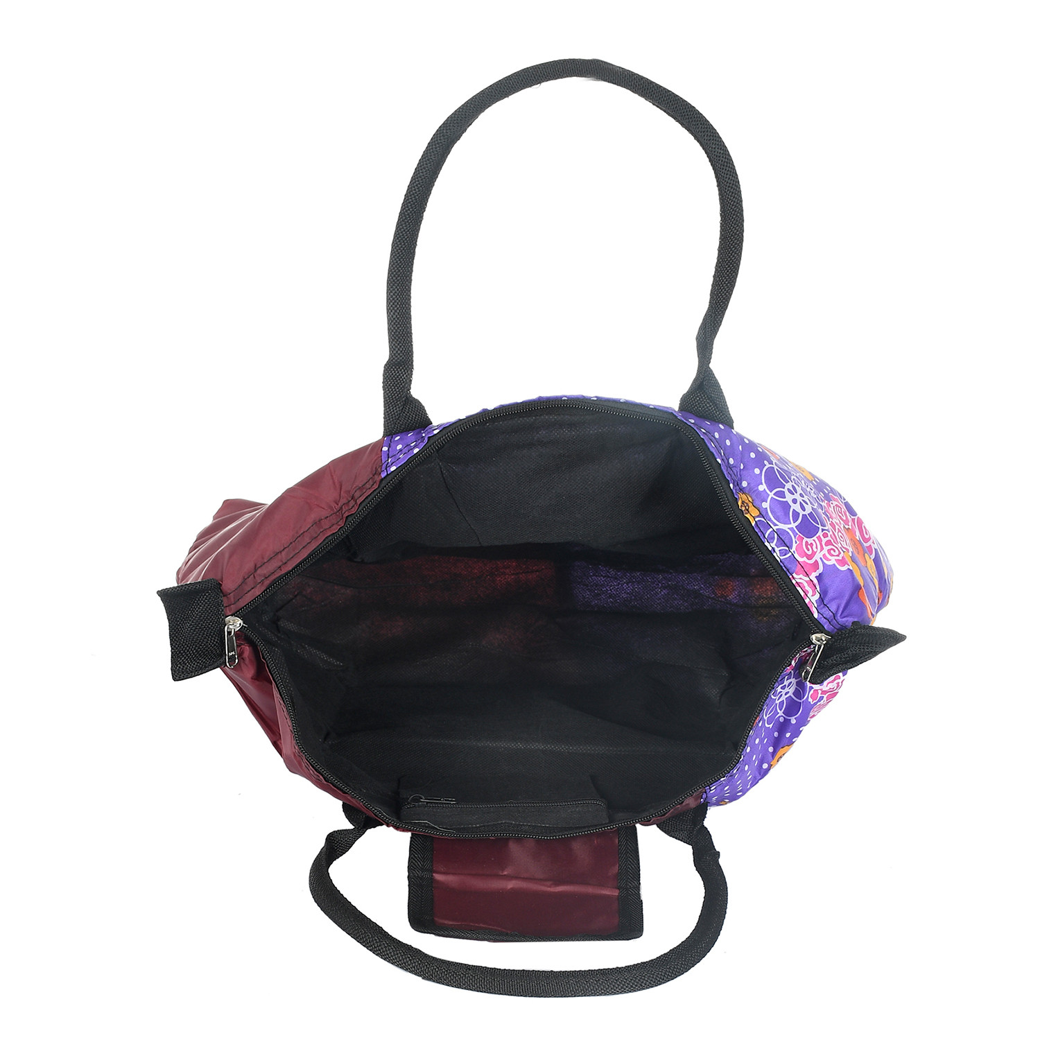 Kuber Industries Shopping Bag For Grocery| Waterproof Shoulder Bag With Lock System |Bag for Man & Woman And Front Side Pocket & Zipper (Assorted)