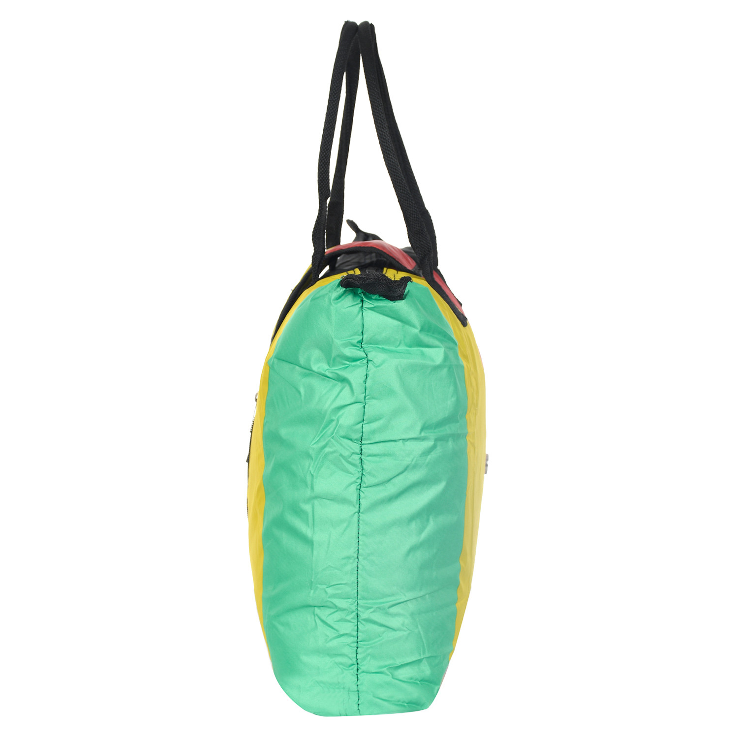 Kuber Industries Shopping Bag For Grocery|Parachute Foldable Shopping Bag| Bag for Vegetables,Fruits With Front Side Money & Zipper Pocket (Assorted)