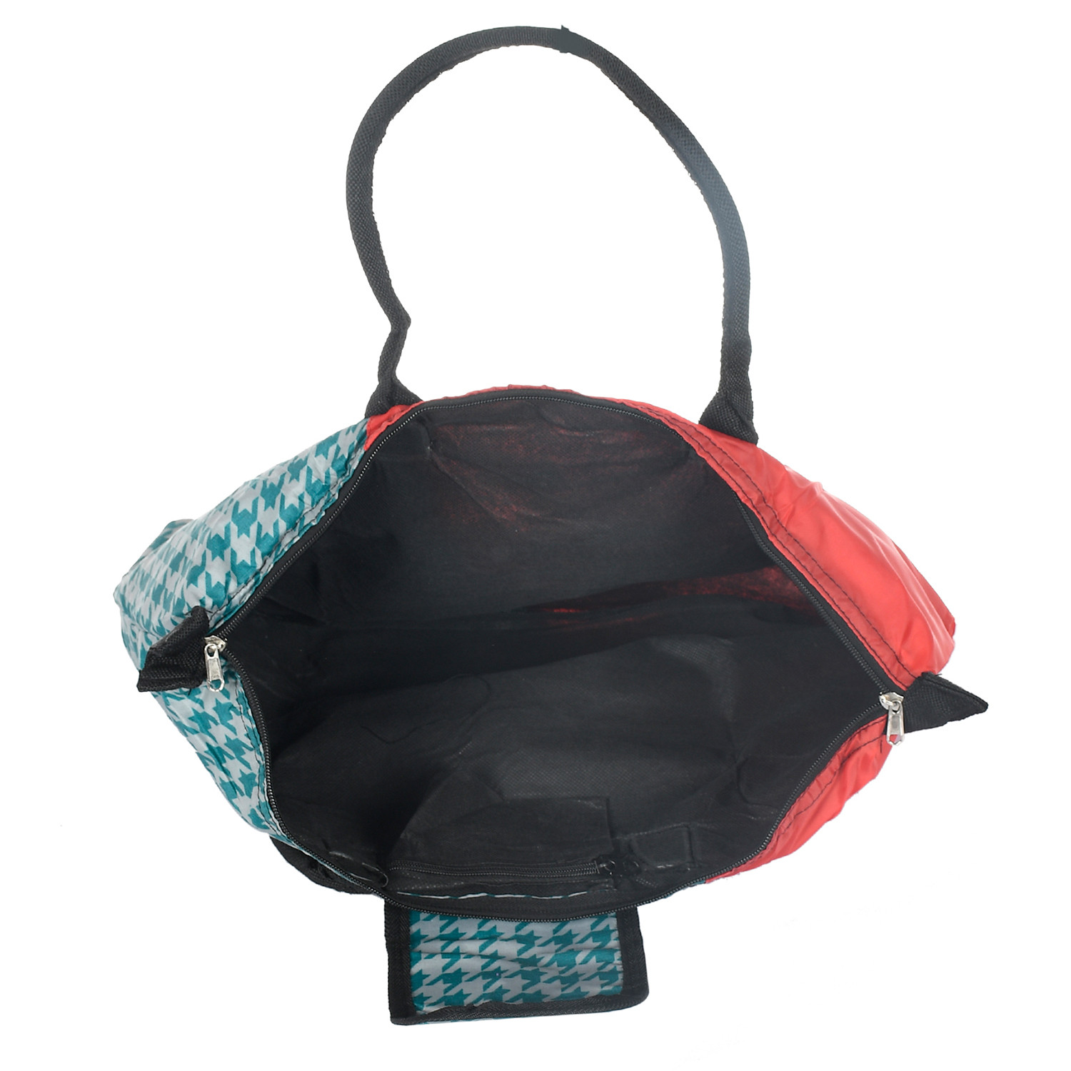 Kuber Industries Shopping Bag For Grocery|Parachute Foldable Shopping Bag|Magnetic Lock Tote Bag With Front Side Money & Zipper Pocket (Assorted)