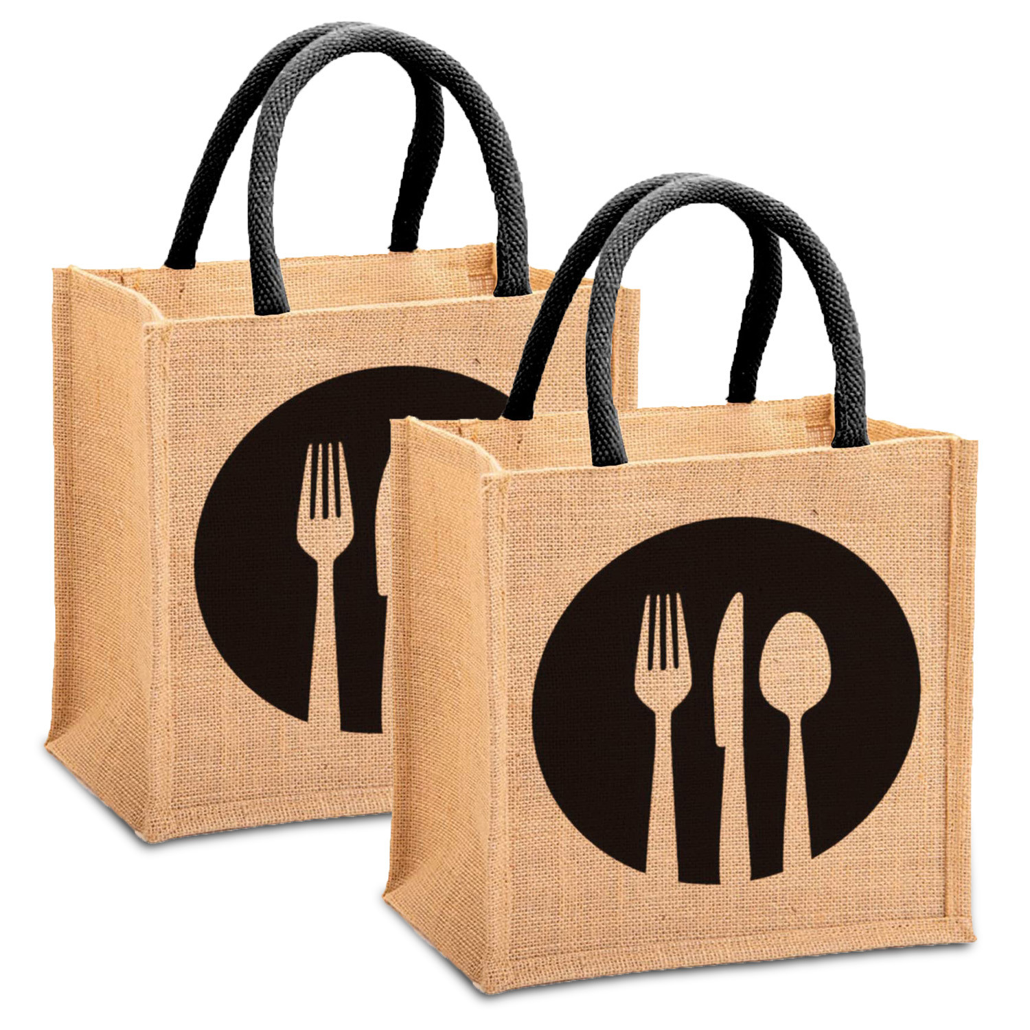 Kuber Industries Shopping Bag|Jute Eco-Friendly & Reusable Grocery Bag|Hand Bag With Zip & Handle for Daily Use|13x12 inch (Brown)