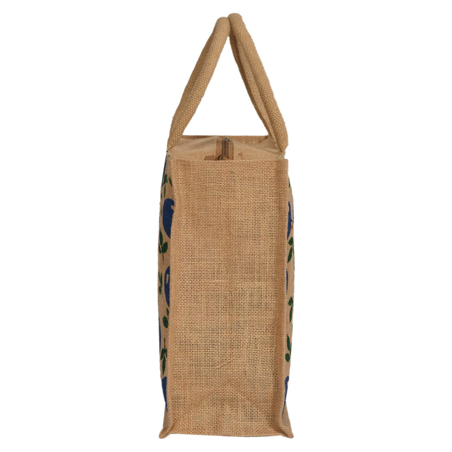 Kuber Industries Shopping Bag|Jute Eco-Friendly & Reusable Grocery Bag|Hand Bag With Zip & Handle for Daily Use|(Brown)
