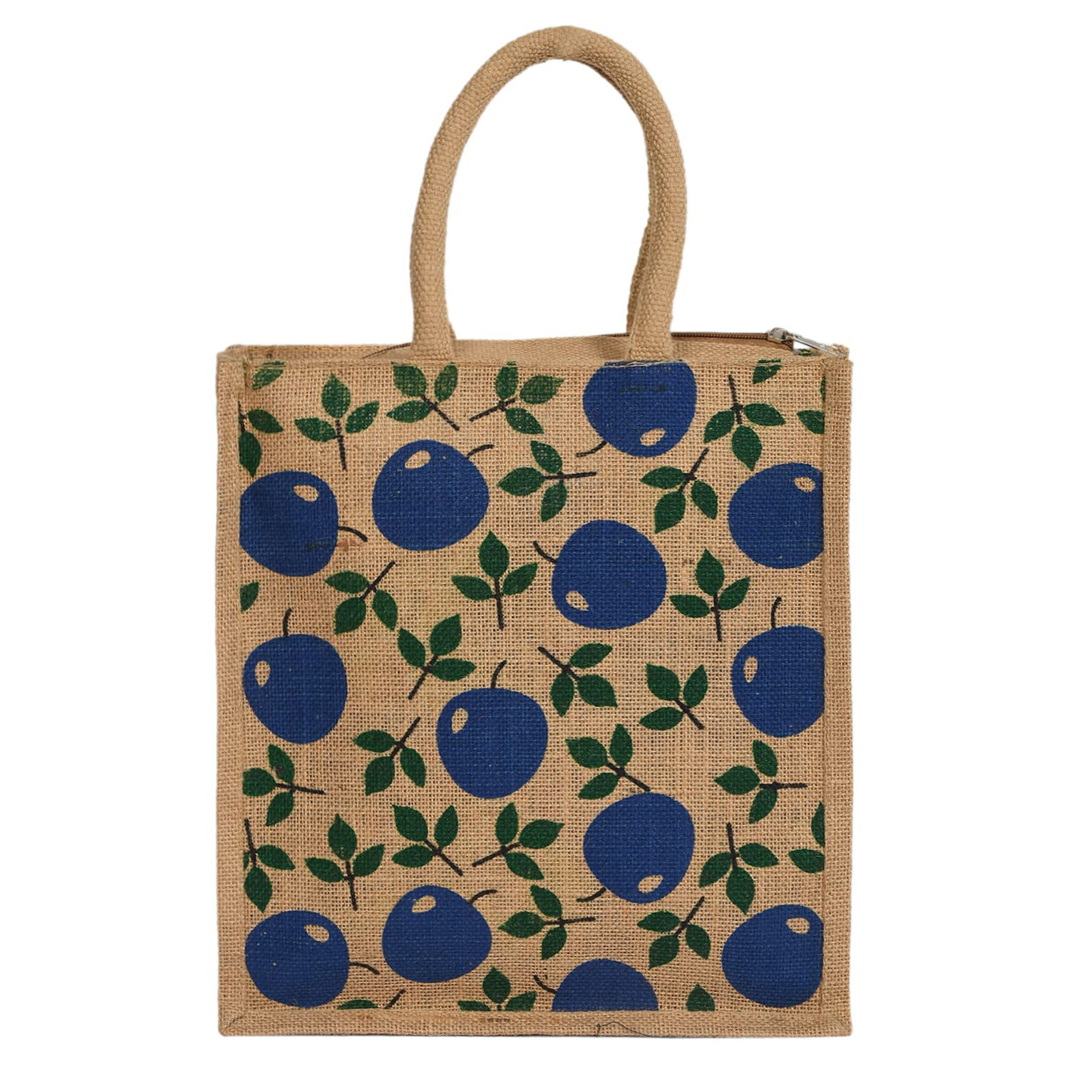 Kuber Industries Shopping Bag|Jute Eco-Friendly & Reusable Grocery Bag|Hand Bag With Zip & Handle for Daily Use|(Brown)