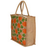 Kuber Industries Shopping Bag|Jute Eco-Friendly &amp; Reusable Grocery Bag|Hand Bag With Zip &amp; Handle for Daily Use|BROWN