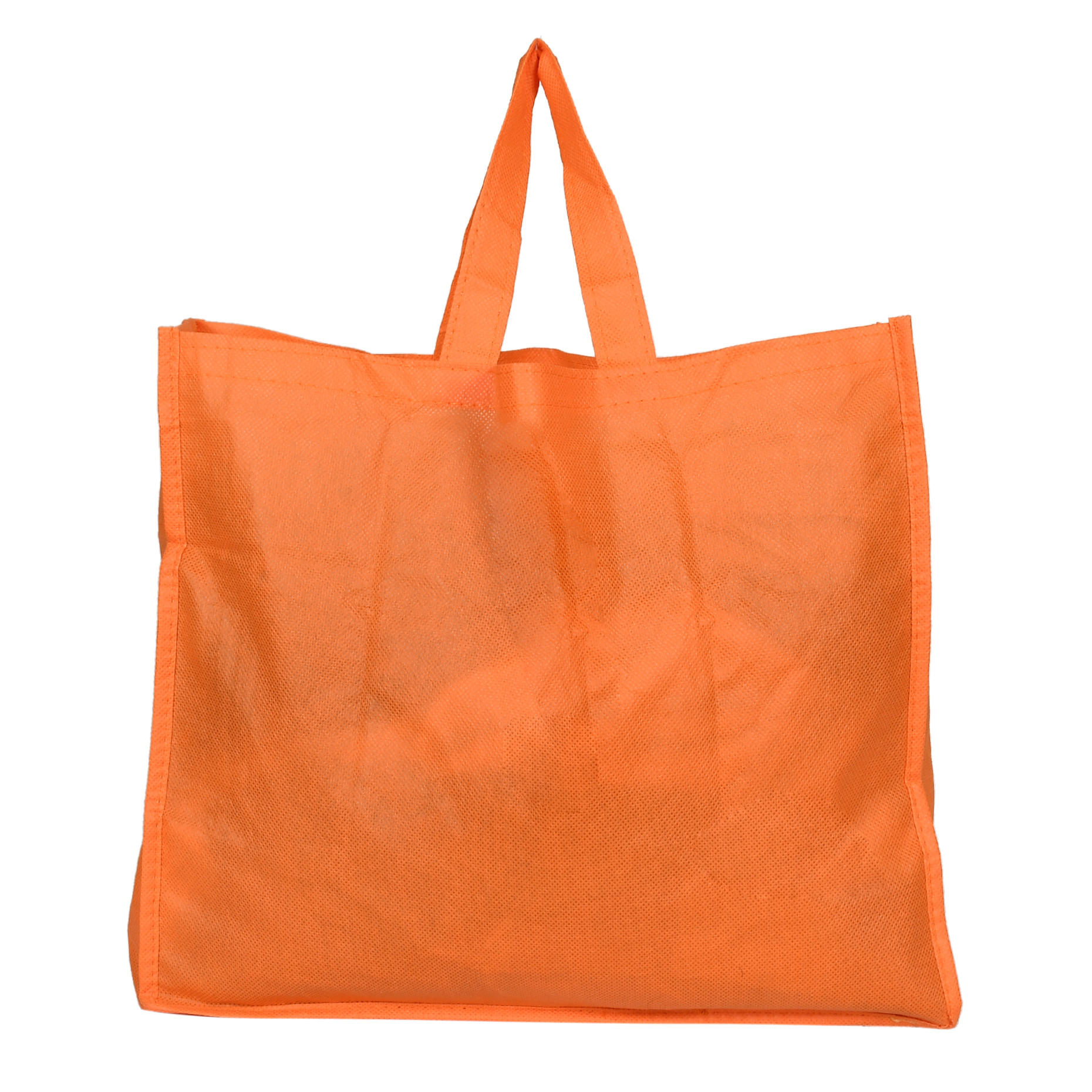 Kuber Industries Shopping Grocery Bags Foldable, Washable Grocery Tote Bag with One Small Pocket, Eco-Friendly Purse Bag Fits in Pocket Waterproof & Lightweight (Orange)