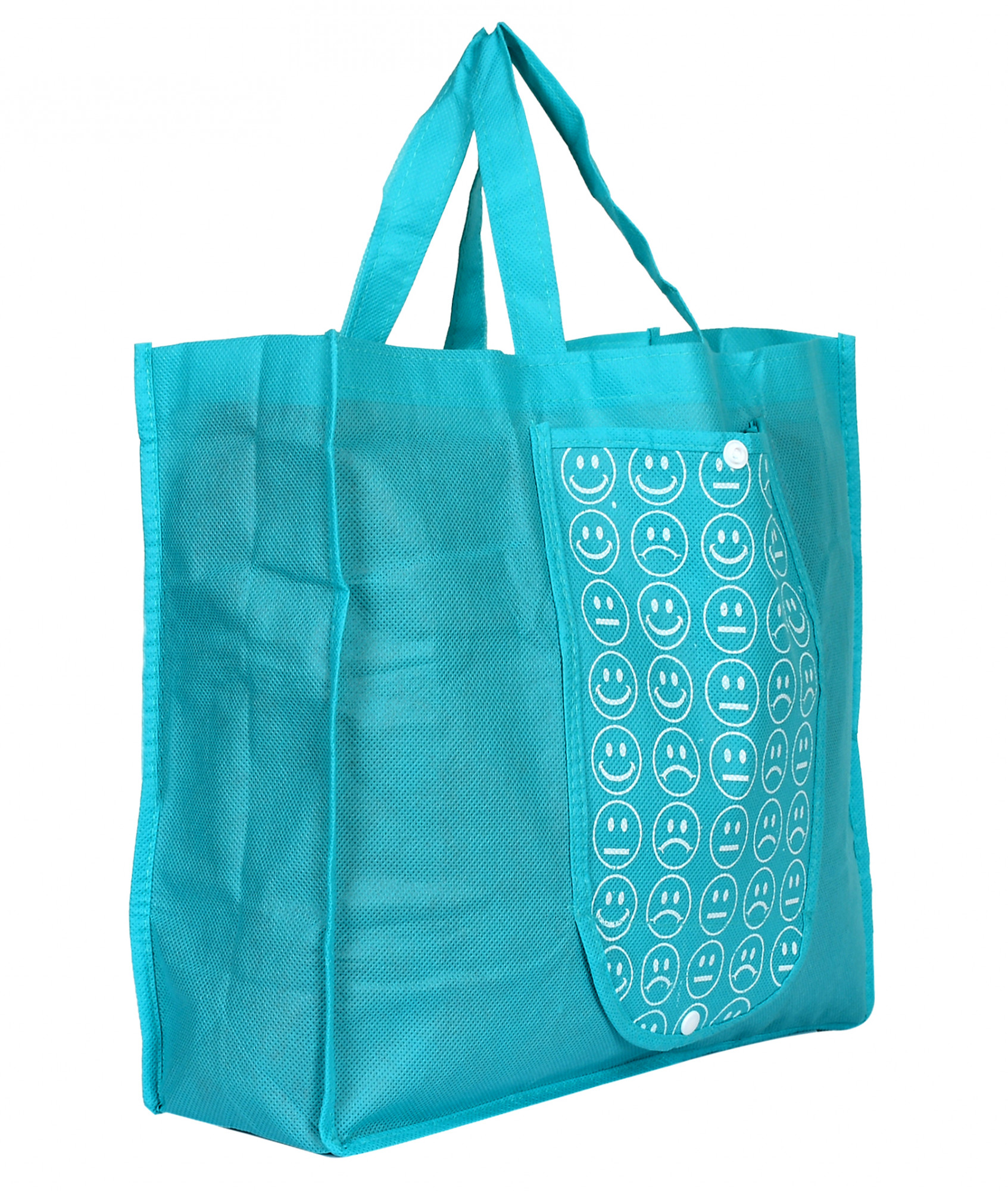 Kuber Industries Shopping Grocery Bags Foldable, Washable Grocery Tote Bag with One Small Pocket, Eco-Friendly Purse Bag Fits in Pocket Waterproof & Lightweight (Yellow & Red & Blue)