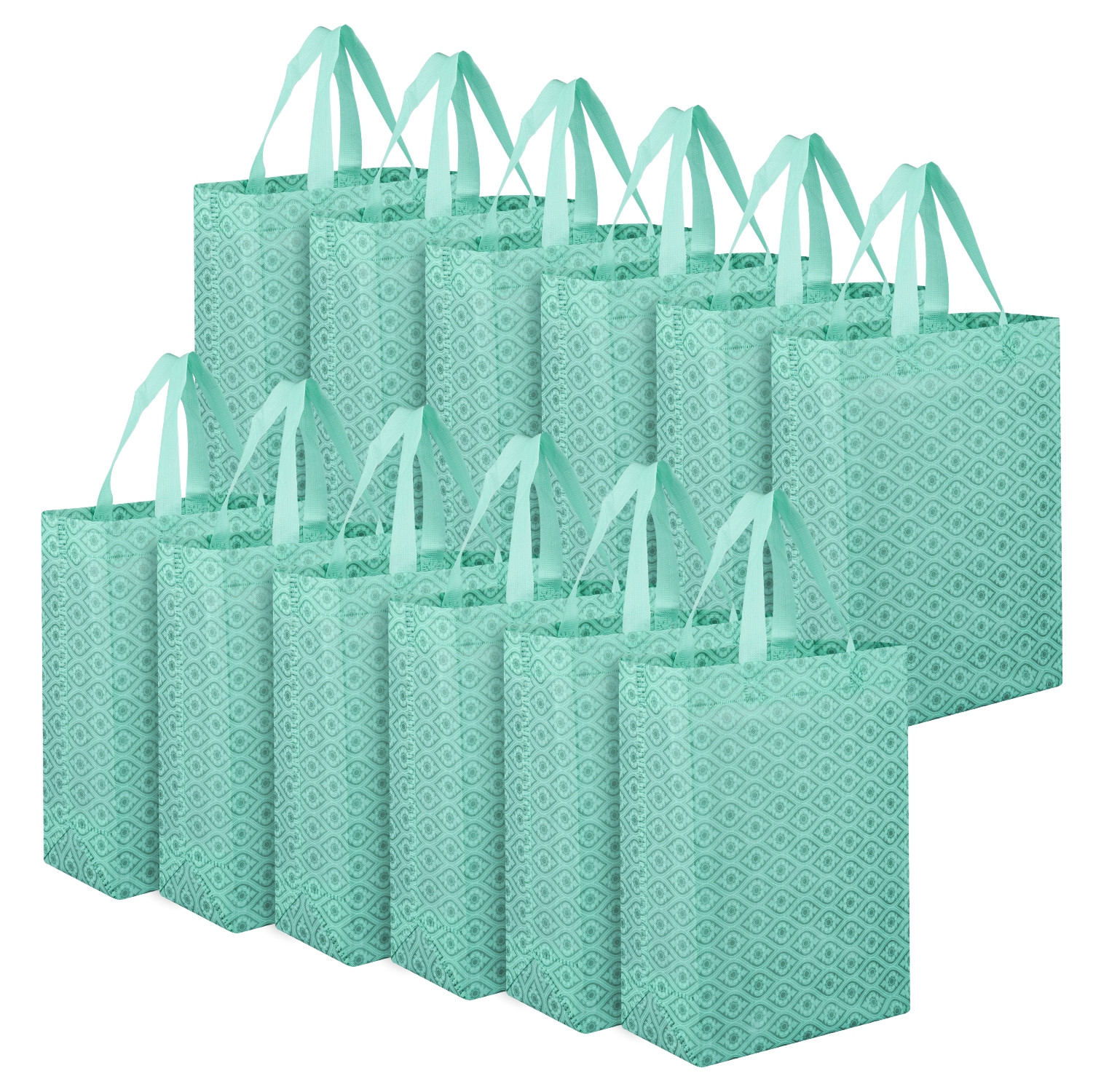 Kuber Industries Shopping Handbag | Grocery Handbag | Shopping Bag | Grocery Shopping Bag | Reusable Shopping Bags | Vegetable Bag | Eye-Print Carry Bag |Green