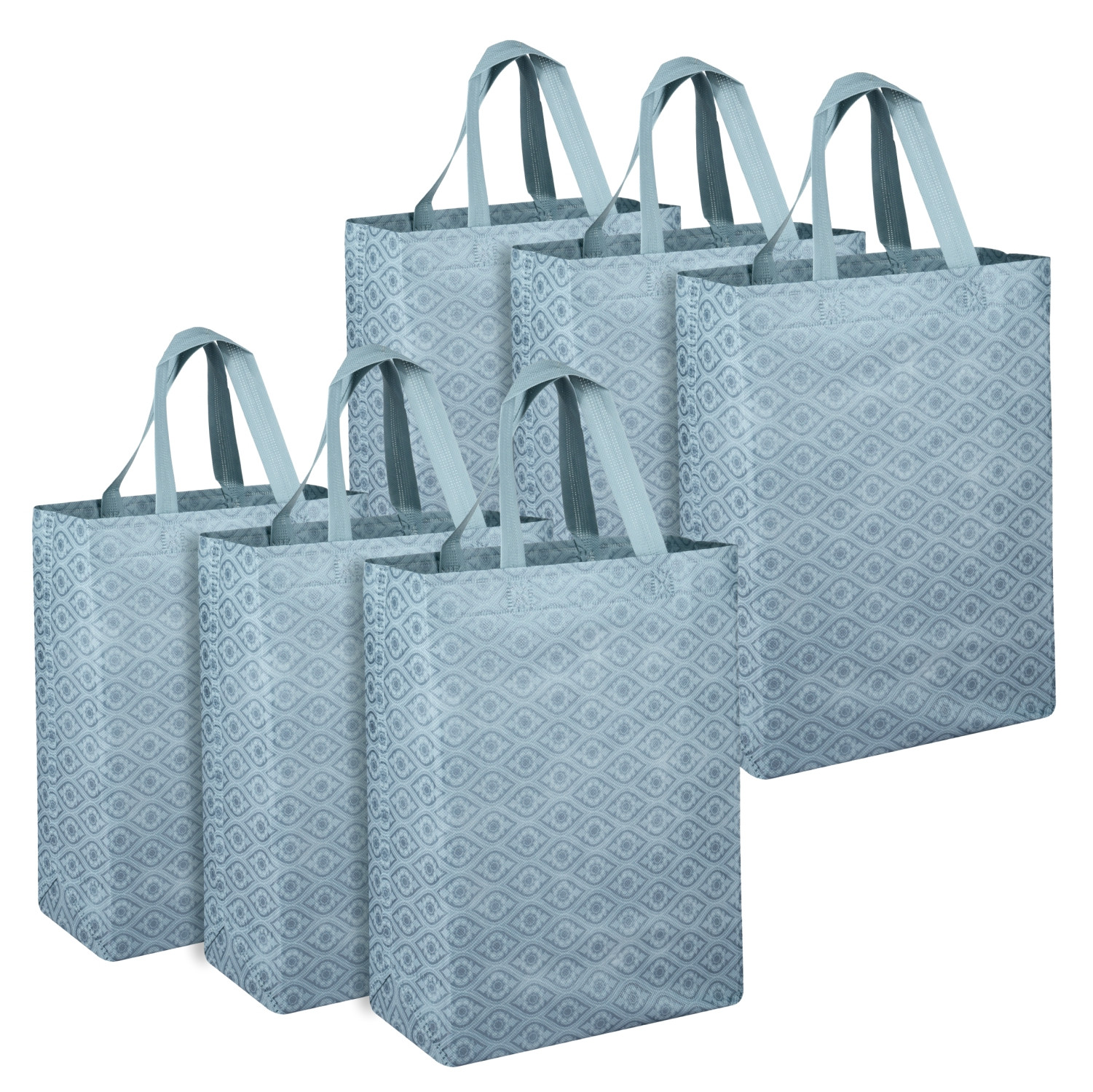 Kuber Industries Shopping Handbag | Grocery Handbag | Shopping Bag | Grocery Shopping Bag | Reusable Shopping Bags | Vegetable Bag | Eye-Print Carry Bag |Gray
