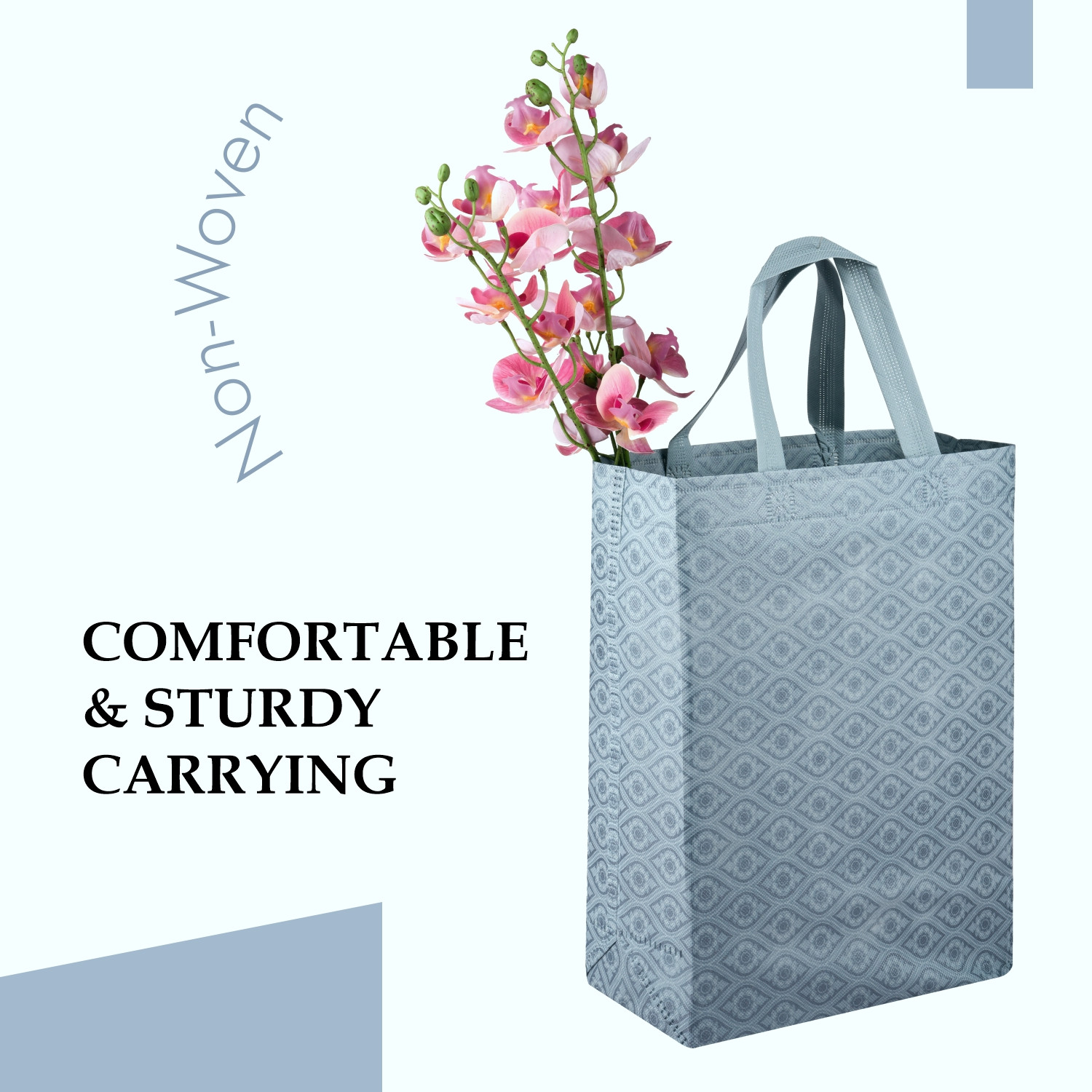 Kuber Industries Shopping Handbag | Grocery Handbag | Shopping Bag | Grocery Shopping Bag | Reusable Shopping Bags | Vegetable Bag | Eye-Print Carry Bag |Gray