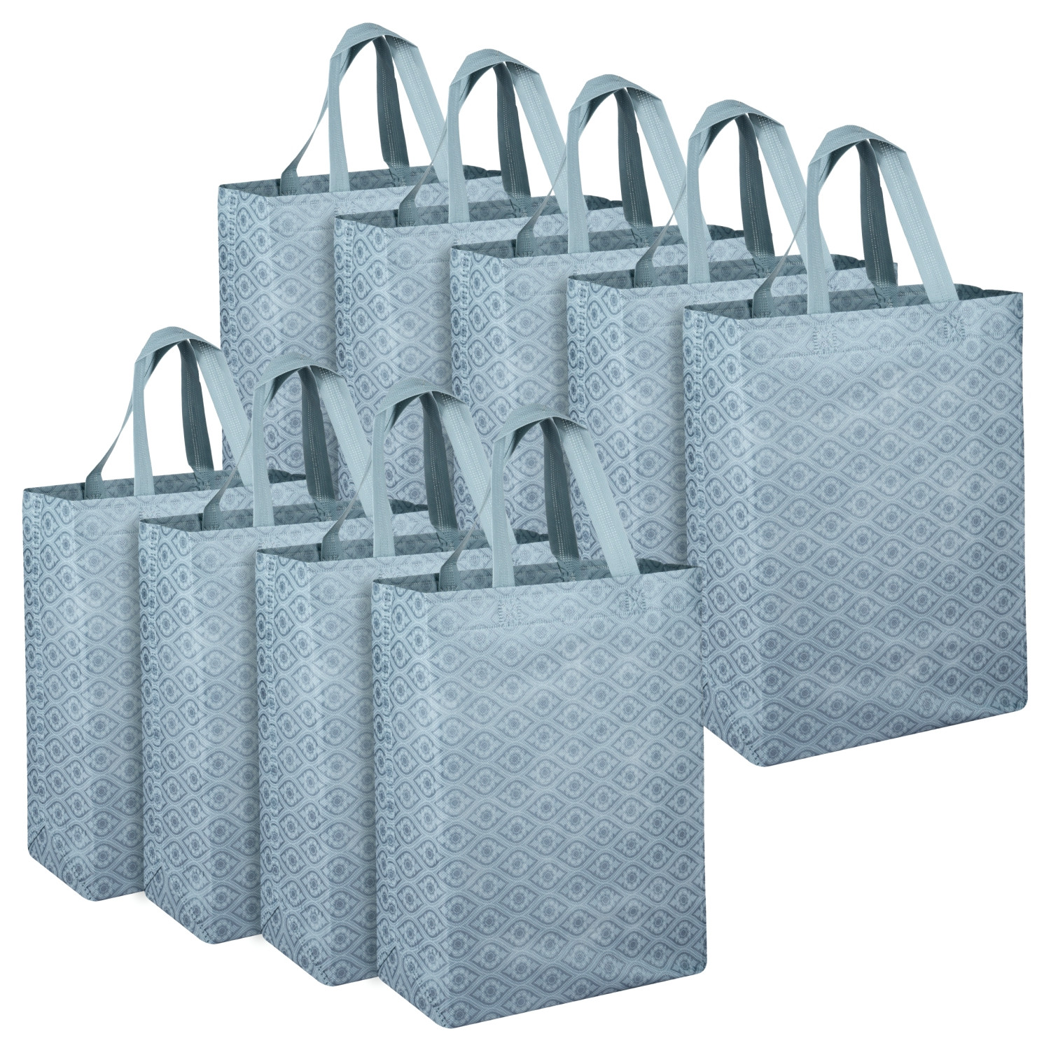 Kuber Industries Shopping Handbag | Grocery Handbag | Shopping Bag | Grocery Shopping Bag | Reusable Shopping Bags | Vegetable Bag | Eye-Print Carry Bag |Gray