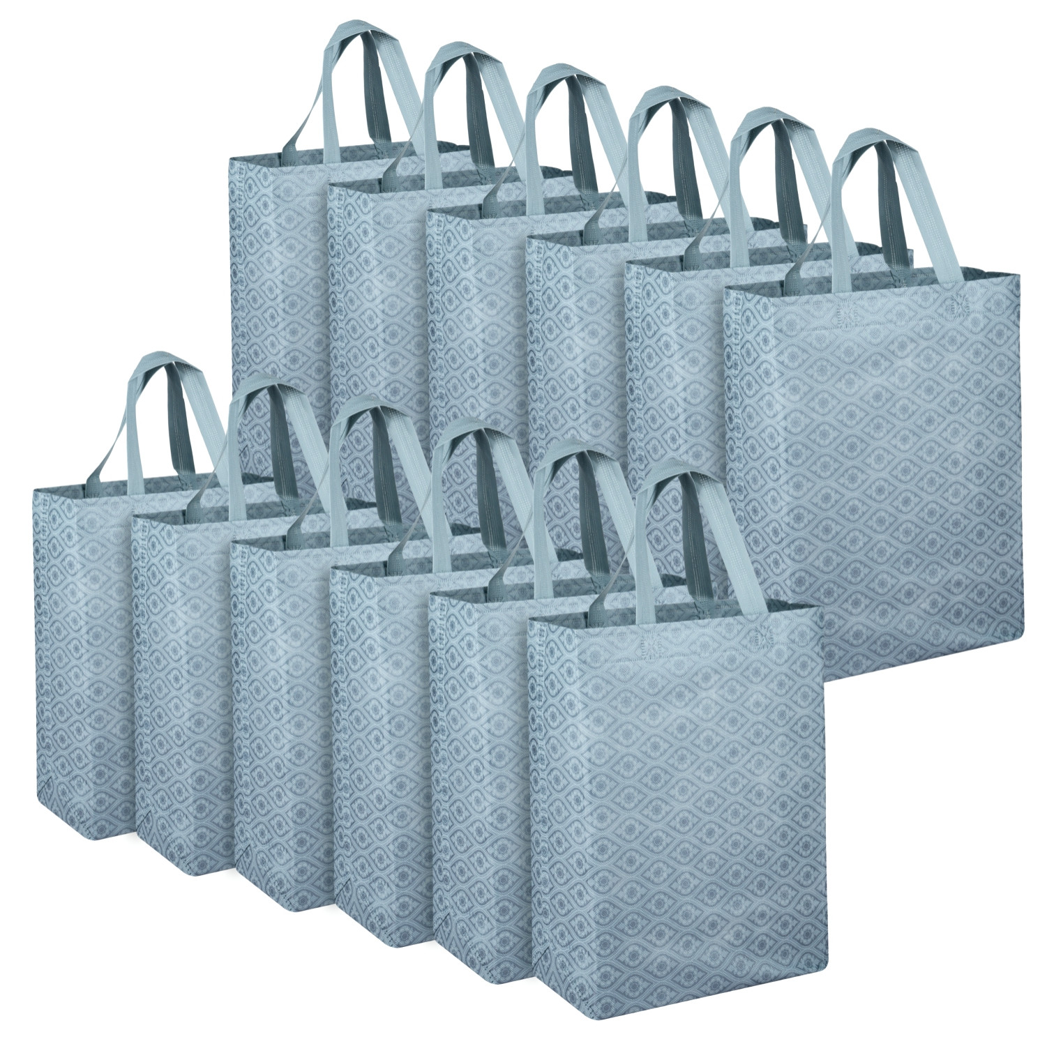 Kuber Industries Shopping Handbag | Grocery Handbag | Shopping Bag | Grocery Shopping Bag | Reusable Shopping Bags | Vegetable Bag | Eye-Print Carry Bag |Gray