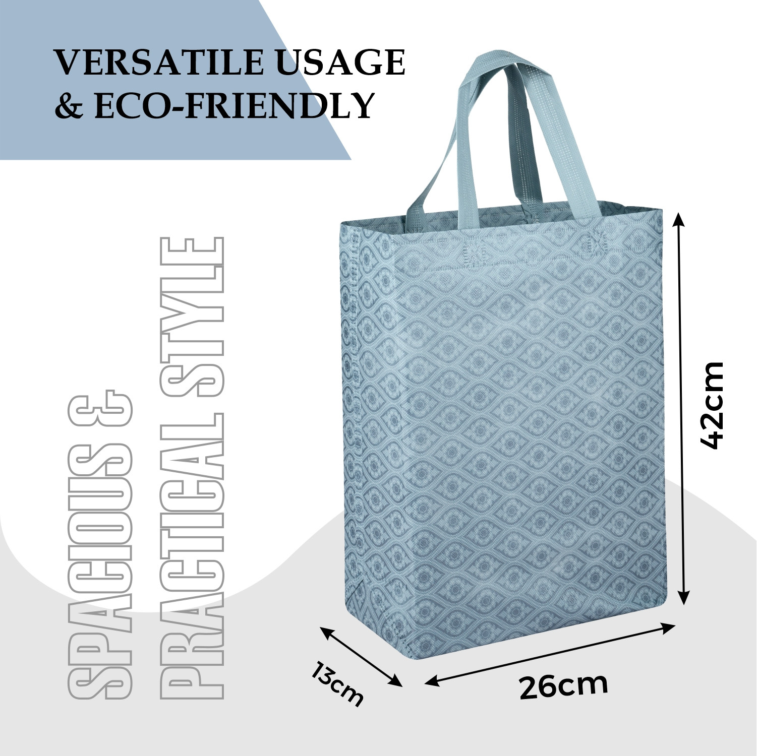 Kuber Industries Shopping Handbag | Grocery Handbag | Shopping Bag | Grocery Shopping Bag | Reusable Shopping Bags | Vegetable Bag | Eye-Print Carry Bag | Pack of 6 | Multicolor