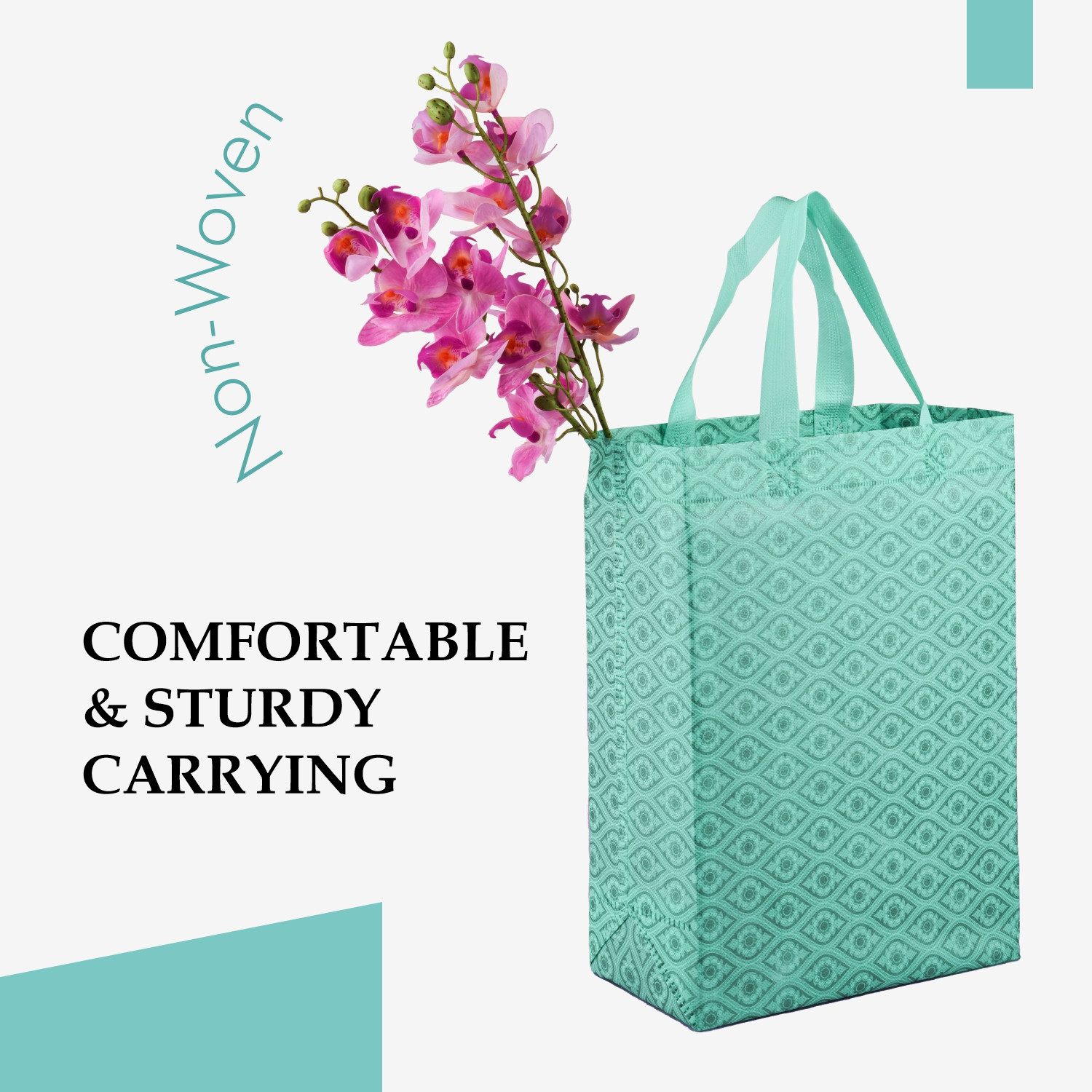 Kuber Industries Shopping Handbag | Grocery Handbag | Shopping Bag | Grocery Shopping Bag | Reusable Shopping Bags | Vegetable Bag | Eye-Print Carry Bag | Pack of 24 | Multicolor