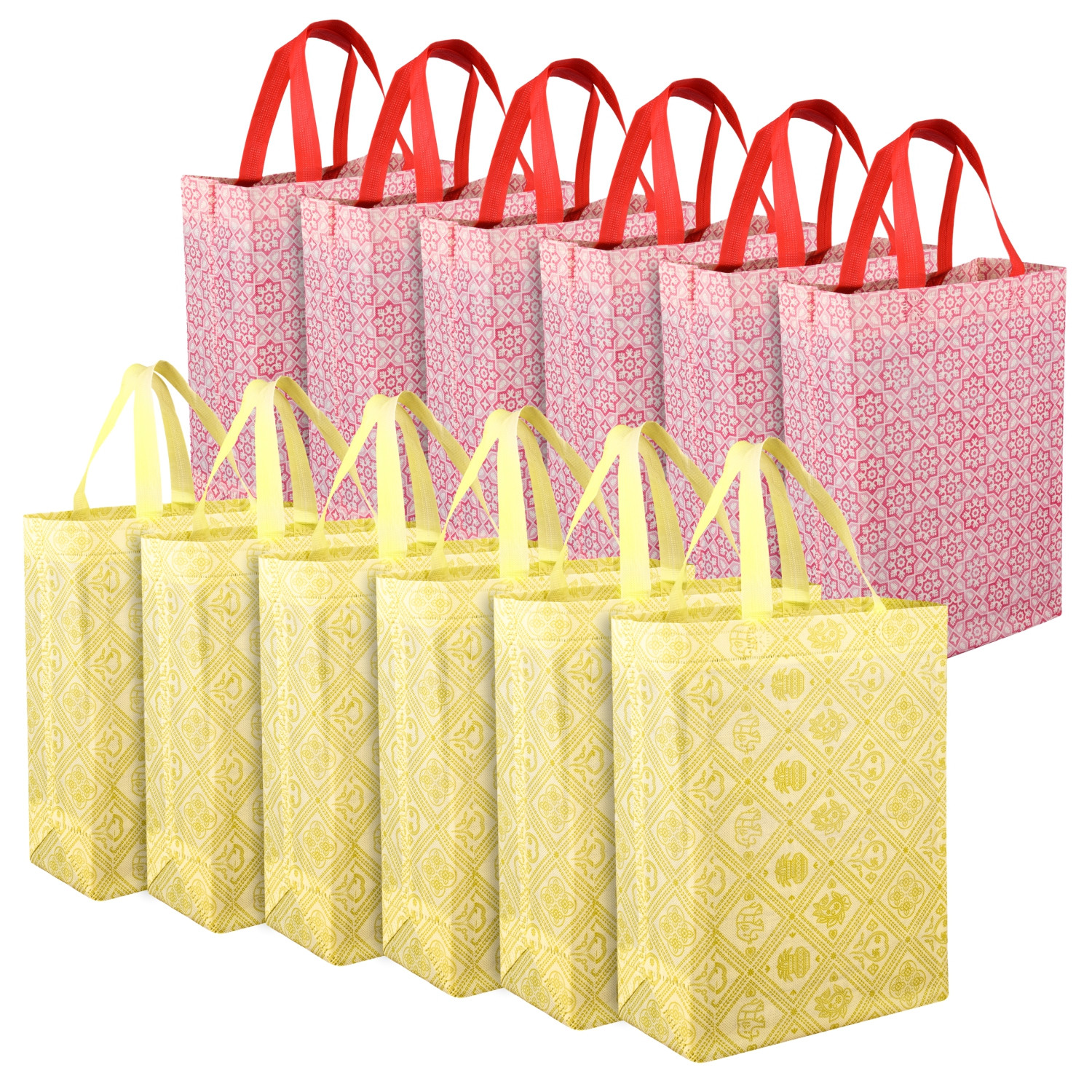 Kuber Industries Shopping Handbag  Grocery Handbag  Shopping Bag  Grocery Shopping Bag  Reusable Shopping Bags  Vegetable Bag  Carry Bag Multicolor