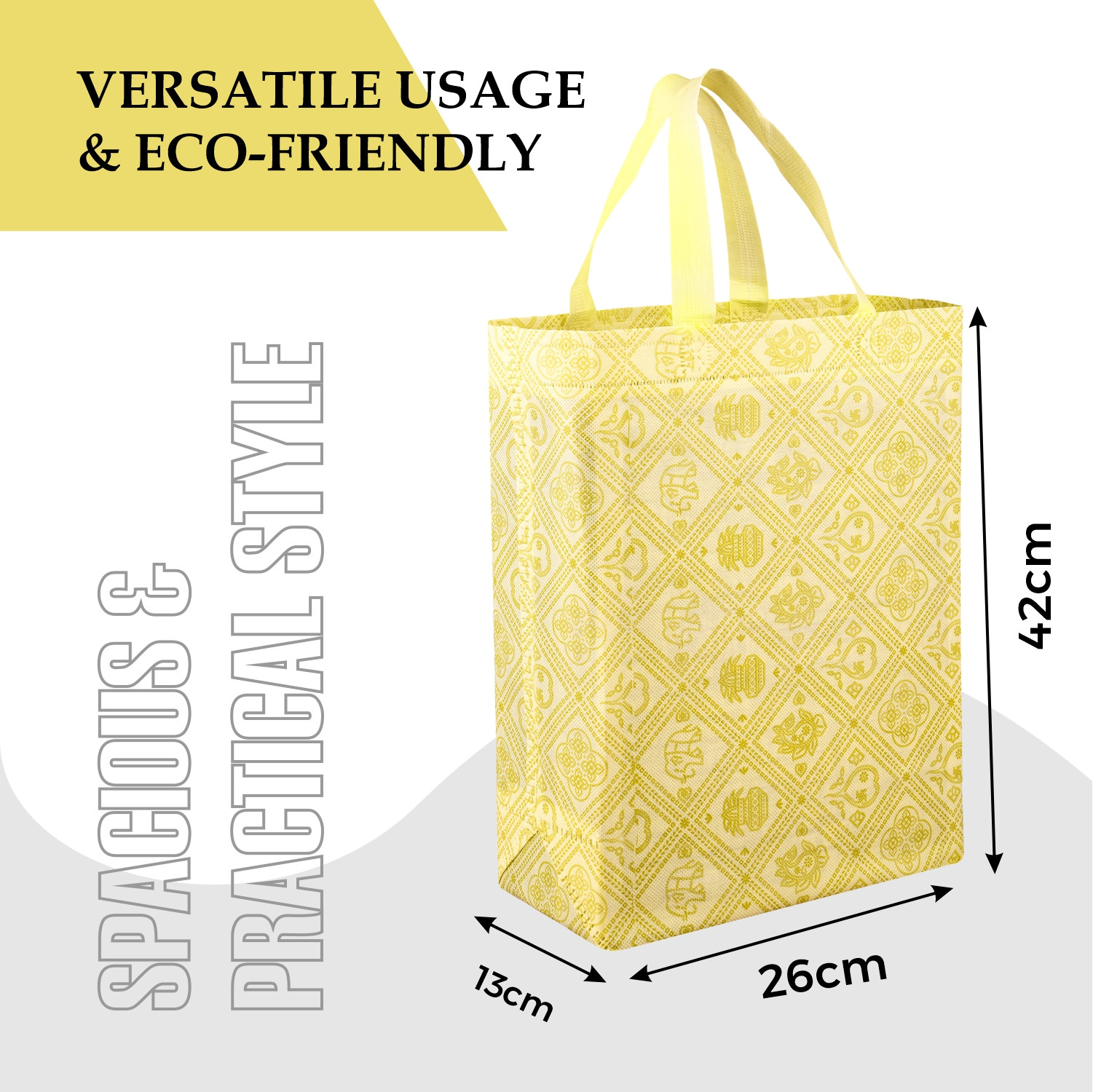 Kuber Industries Shopping Handbag | Grocery Handbag | Shopping Bag | Grocery Shopping Bag | Reusable Shopping Bags | Vegetable Bag | Carry Bag |Multicolor