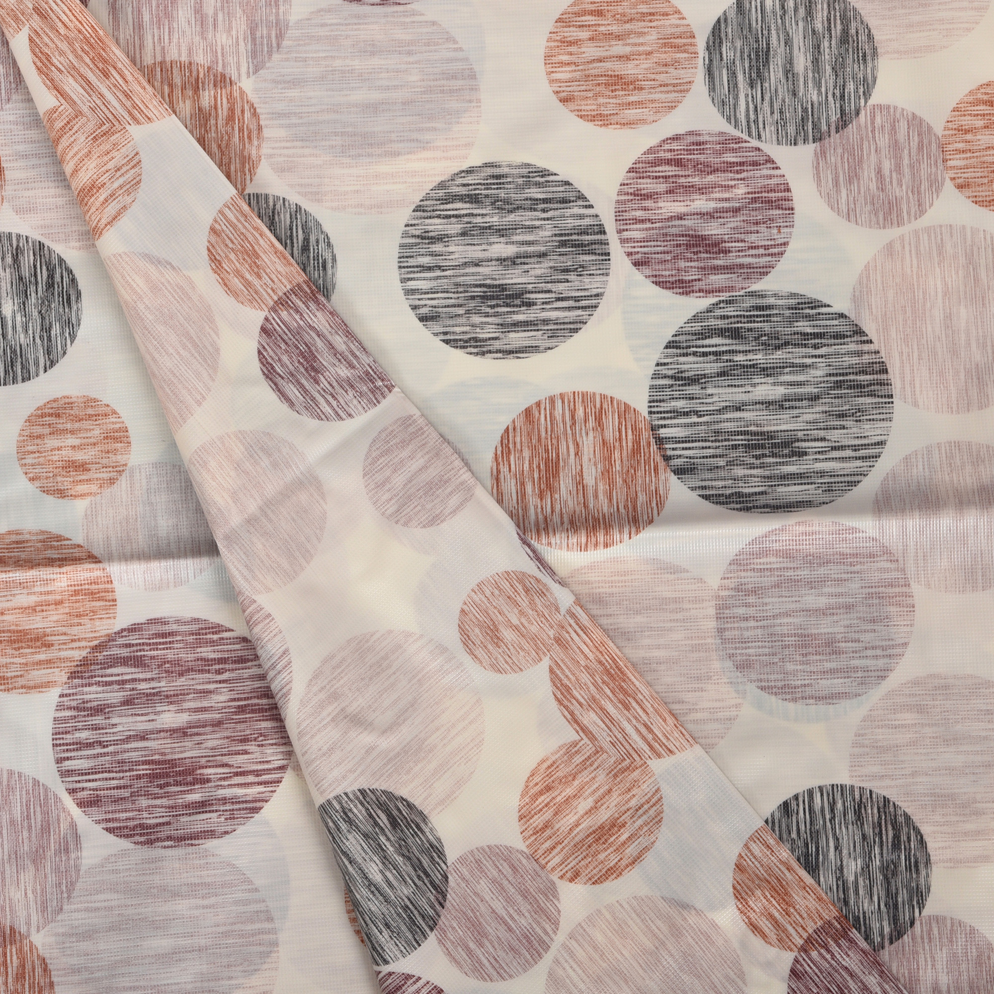 Kuber Industries Shower Curtain  7 Feet  Bathroom Shower Curtain  AC Curtains  PVC Waterproof Window Curtain  Curtains for Bathtub  8 Rings Curtain  Multi Dot  Orange