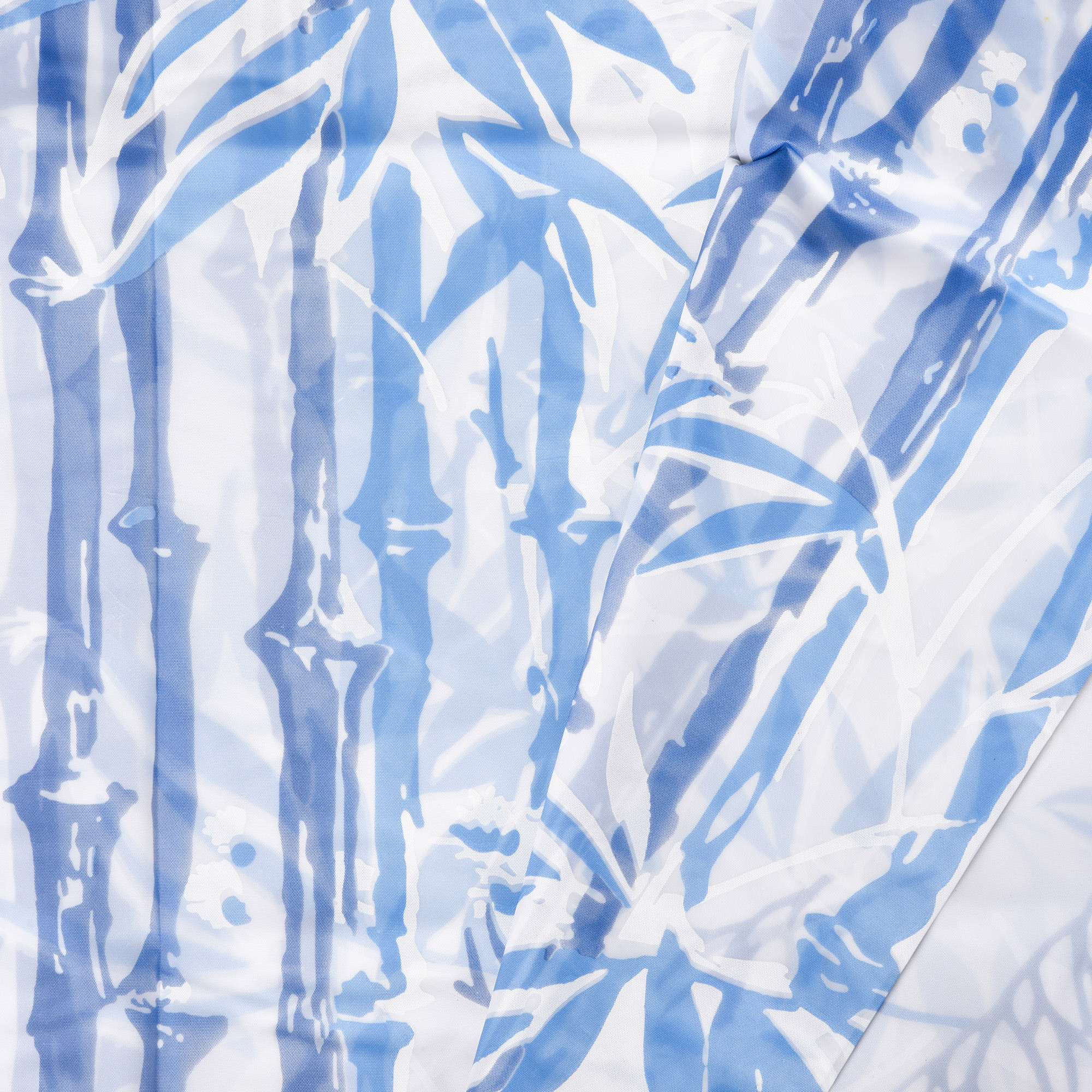 Kuber Industries Shower Curtain  7 Feet  Bathroom Shower Curtain  AC Curtains  PVC Waterproof Window Curtain  Curtains for Bathtub  8 Rings Curtain  Bamboo Print  Blue