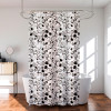 Shower Curtain | 7 Feet | Bathroom Shower Curtain | AC Curtains | PVC Waterproof Window Curtain | Curtains for Bathtub | 8 Rings Curtain | 3D Spiral | Black