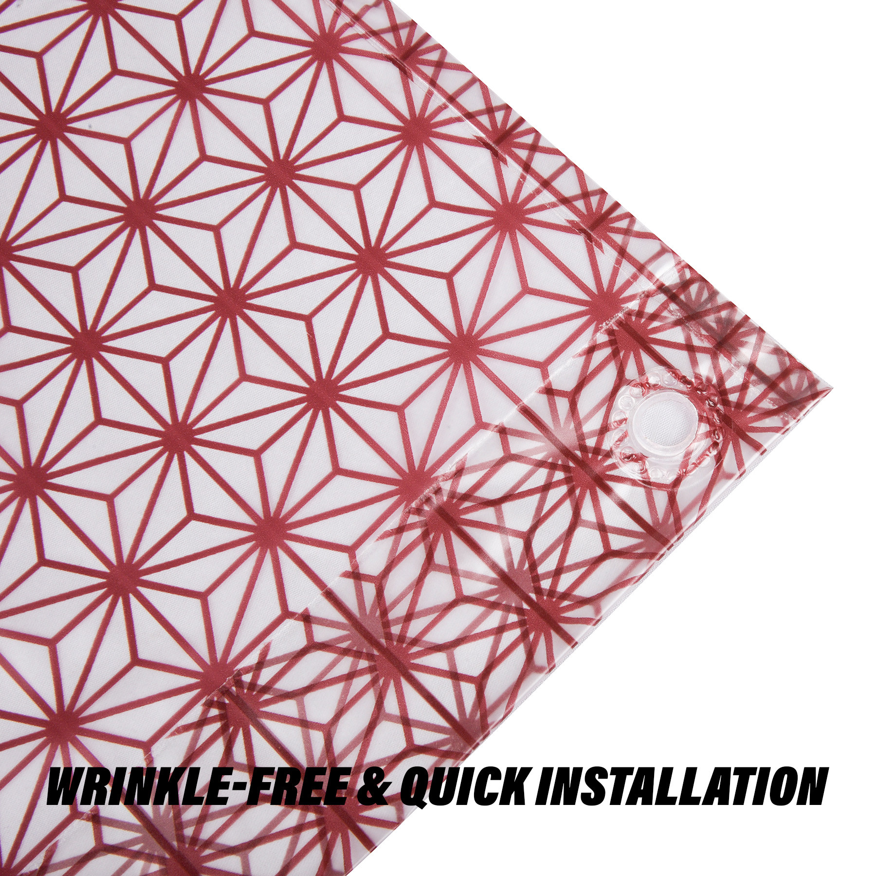 Kuber Industries Shower Curtain  PVC Shower Curtain with Hooks  Shower Curtain for Bathroom  AC Shower Curtain  Self Star Bathroom Shower Curtain  7 Feet  Brown