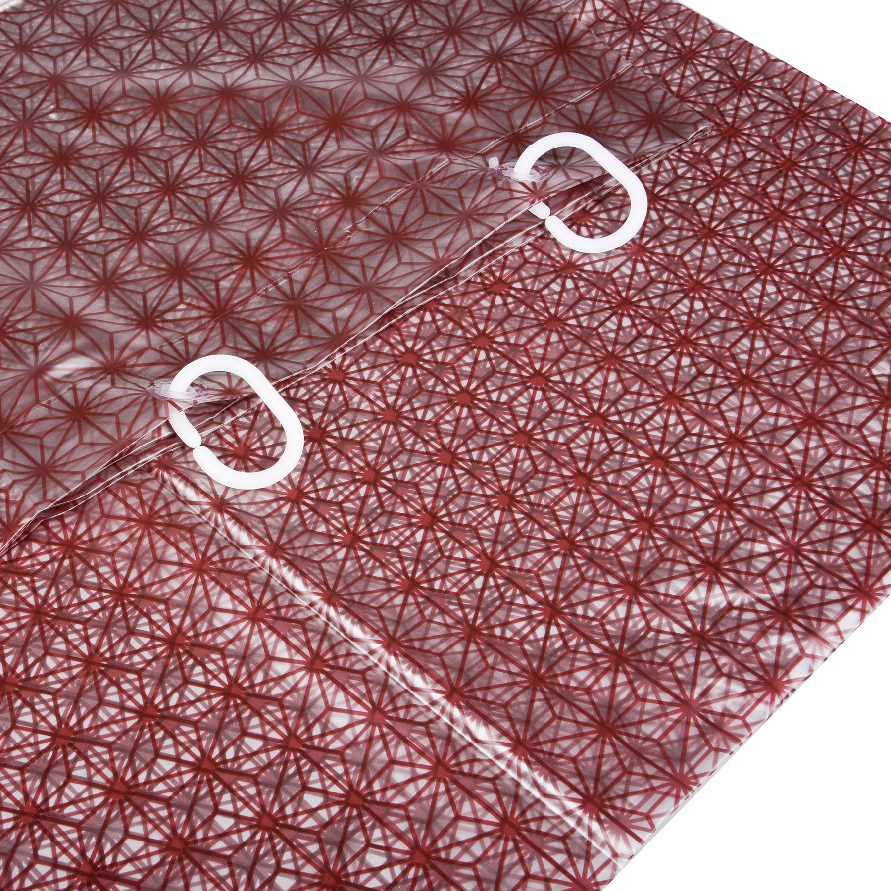 Kuber Industries Shower Curtain | PVC Shower Curtain with Hooks | Shower Curtain for Bathroom | AC Shower Curtain | Self Star Bathroom Shower Curtain | 7 Feet | Brown
