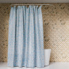 Kuber Industries Shower Curtain | Water Drop Design PEVA Curtain for Bathroom | Shower Curtain for Bathroom | Bathroom Shower Curtain with Hooks | 6 Feet | Blue