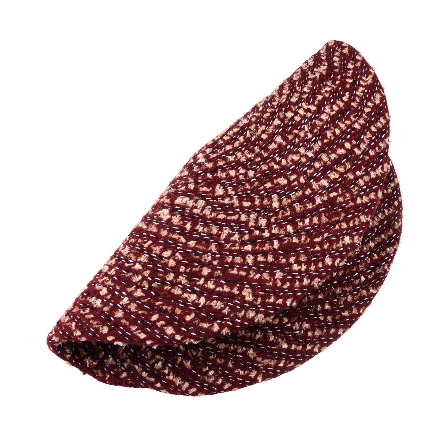 Kuber Industries Side Table Mats | Round Feather Table Mat | Bed-Side Table Mat | Center Table Mat | Reversible Dining Mat | Table Runner Mat | 16 Inch | Small | Maroon