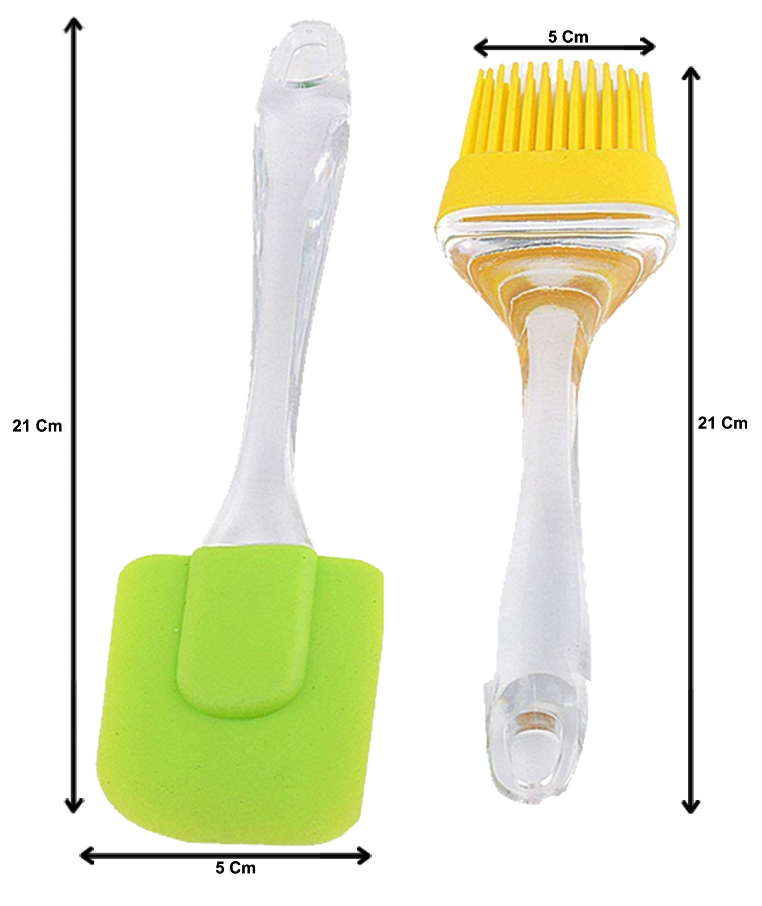 Kuber Industries Silicone Spatula And Brush Set for Pastry, Cake Mixer, Decorating, Cooking, Baking, Silicone Spatula And Pastry Brush,(Multicolour)