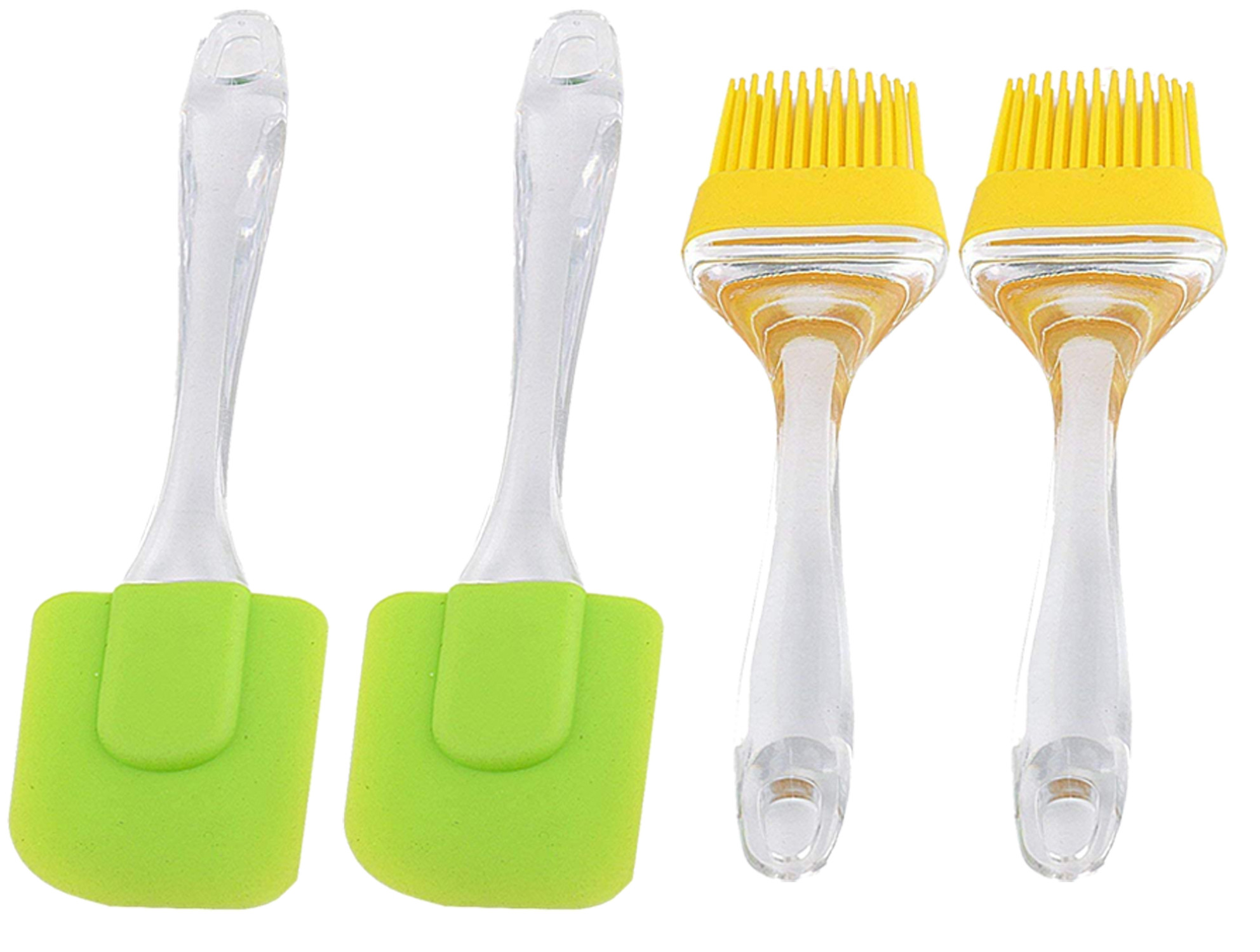 Kuber Industries Silicone Spatula And Brush Set for Pastry, Cake Mixer, Decorating, Cooking, Baking, Silicone Spatula And Pastry Brush,(Multicolour)