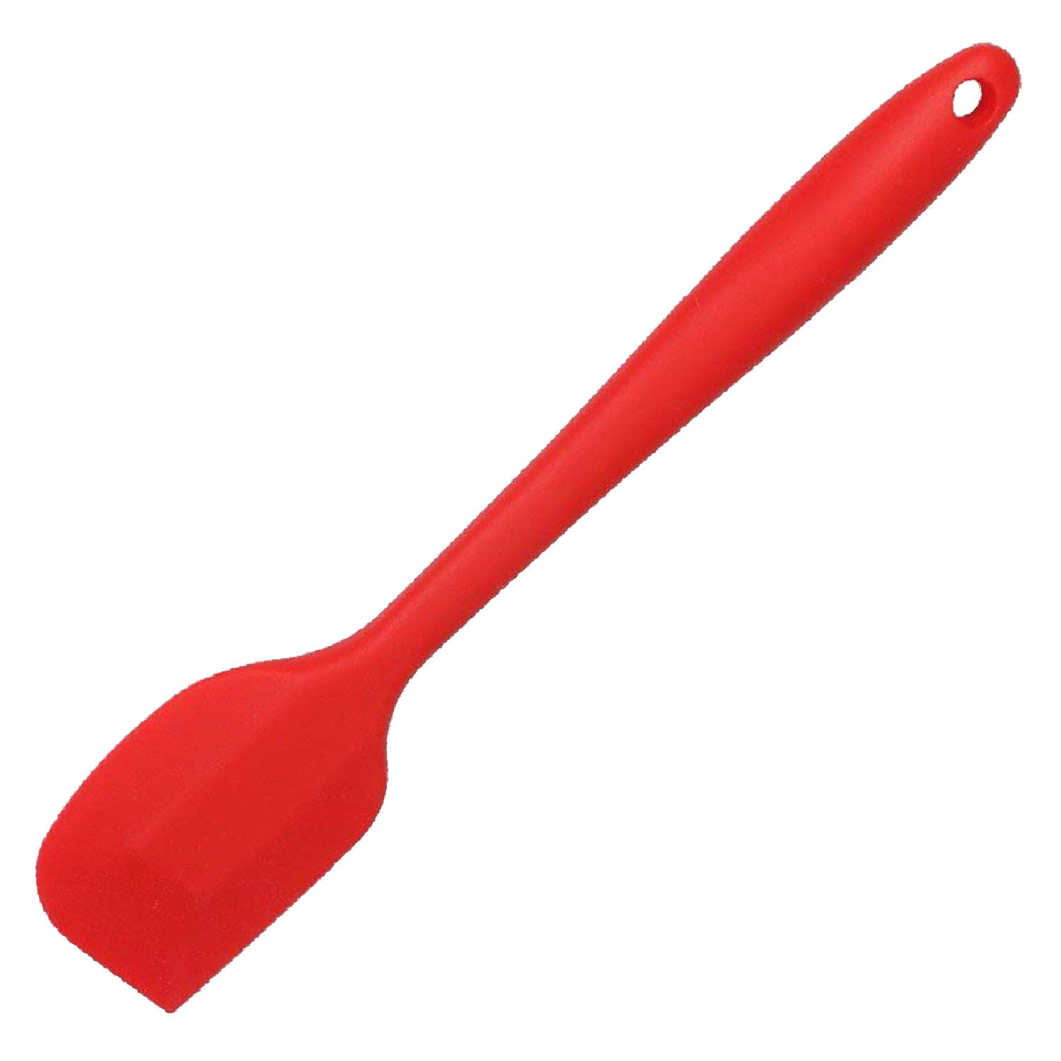 Kuber Industries Silicone Spatula|Baking Spoon for Non Stick Cookware|Heat Resistant Cake Spatula,8 Inch (Red)
