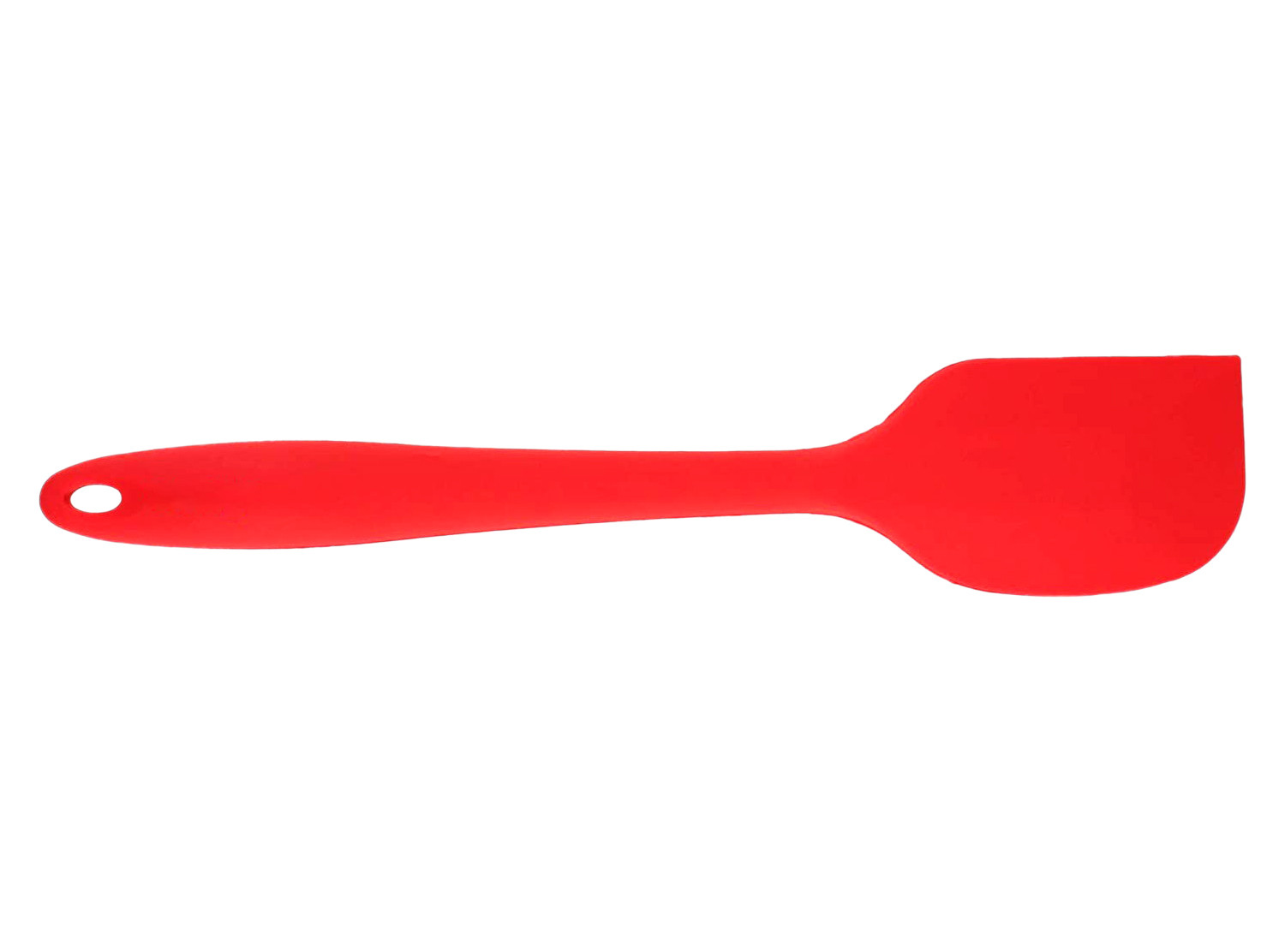 Kuber Industries Silicone Spatula|Baking Spoon for Non Stick Cookware|Heat Resistant Cake Spatula,8 Inch (Red)
